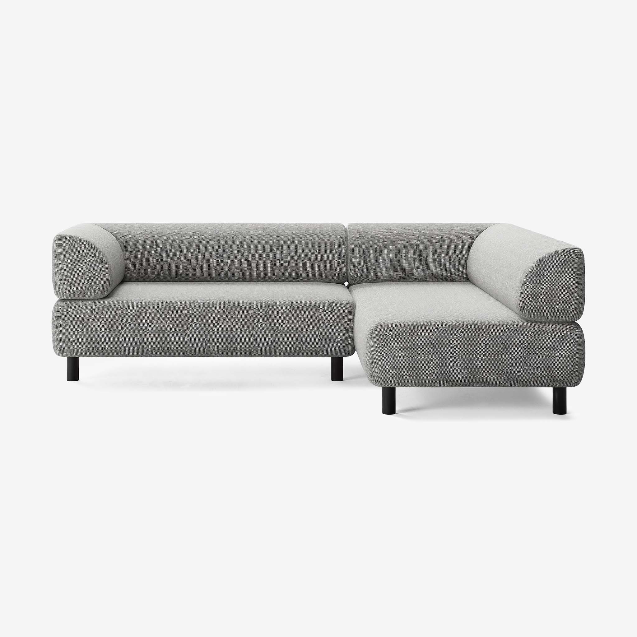 Bolder Sofa 245x170 Links Savant Zinc Schwarz