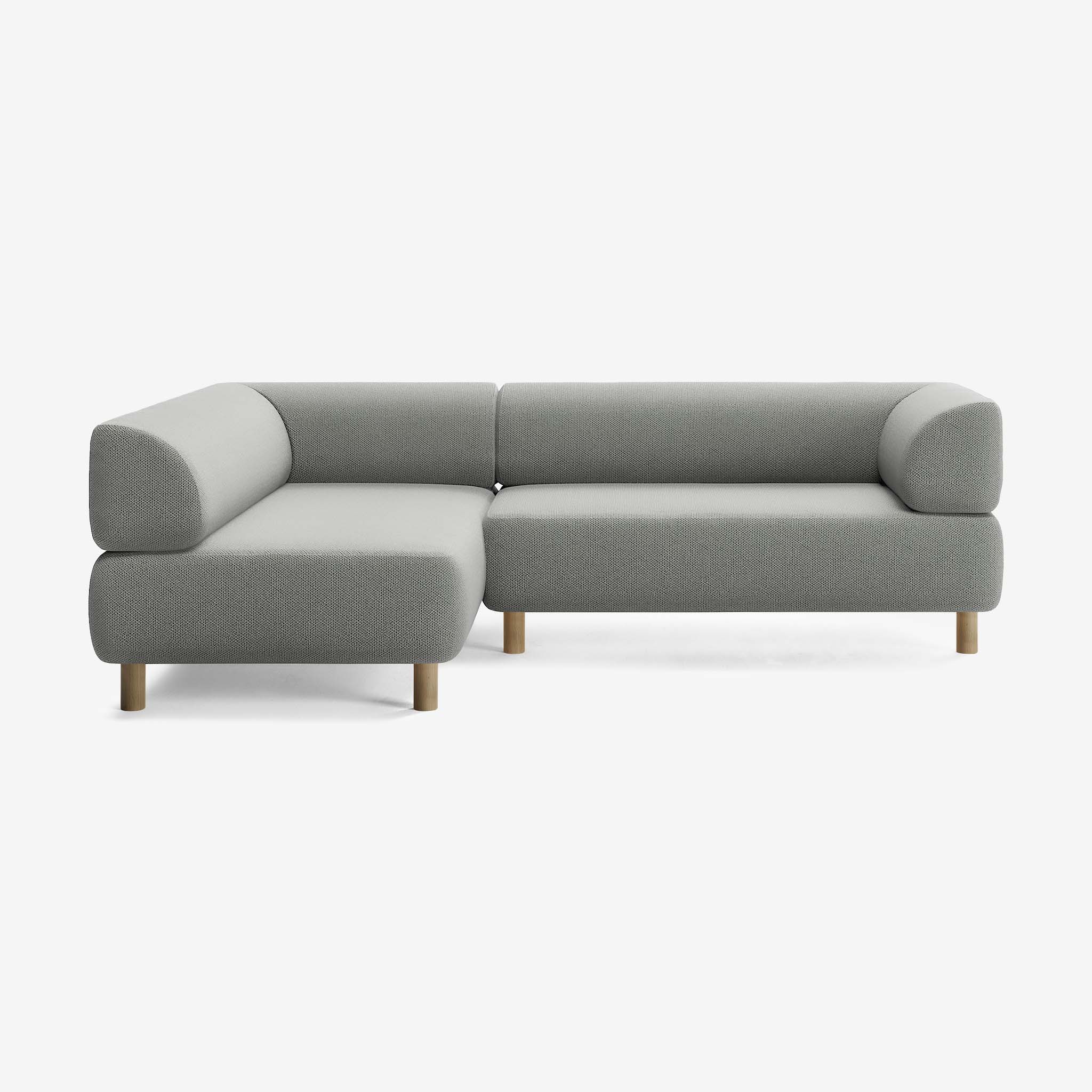 Bolder Sofa 245x170 Rechts Arc Lead Eiche