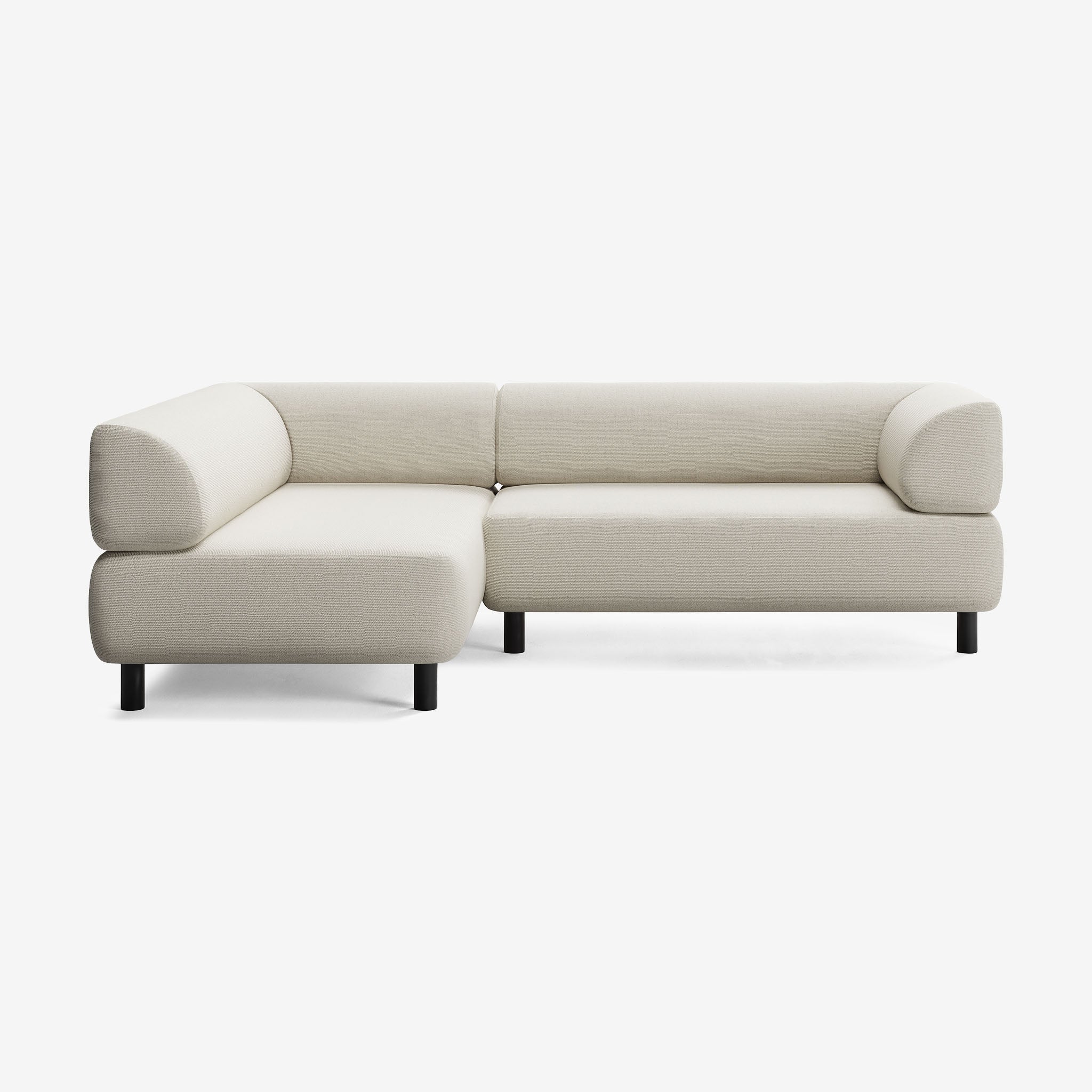 Bolder Sofa 245x170 Rechts Heritage Papyrus Schwarz