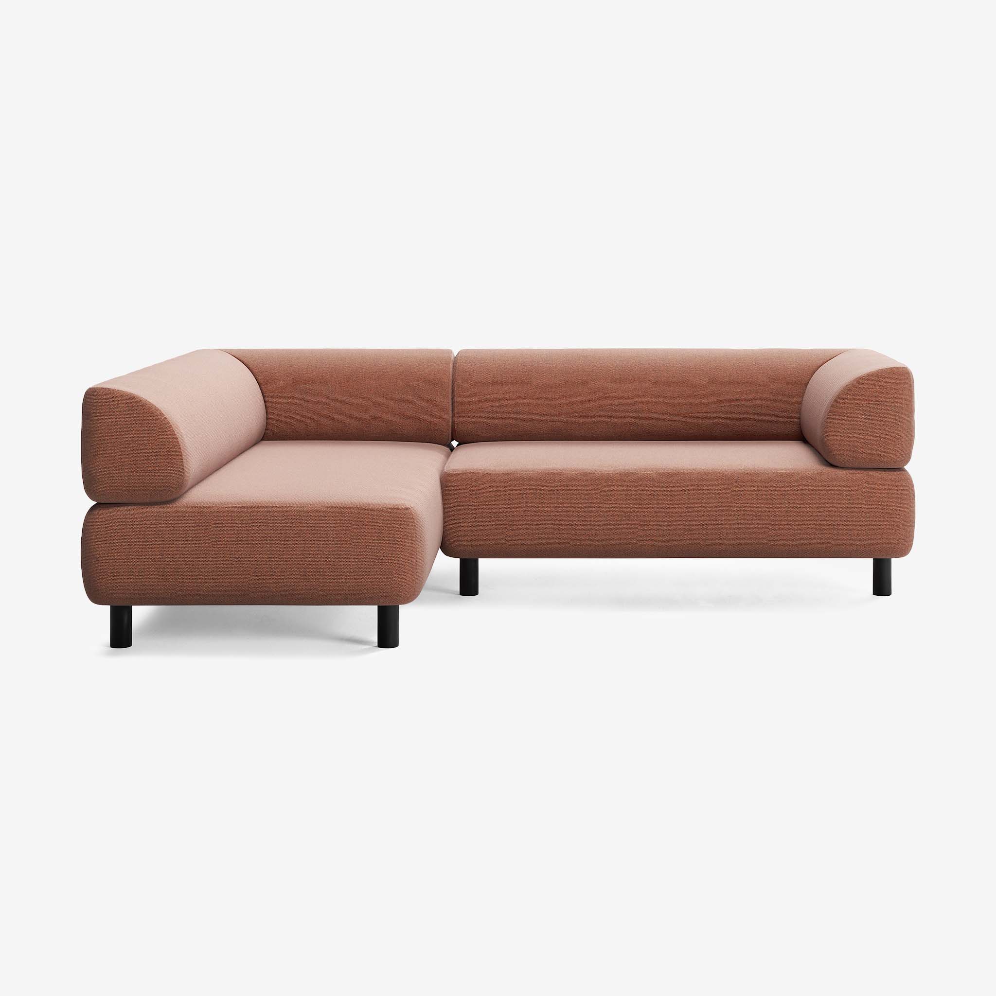 Bolder Sofa 245x170 Rechts Heritage Rust Schwarz