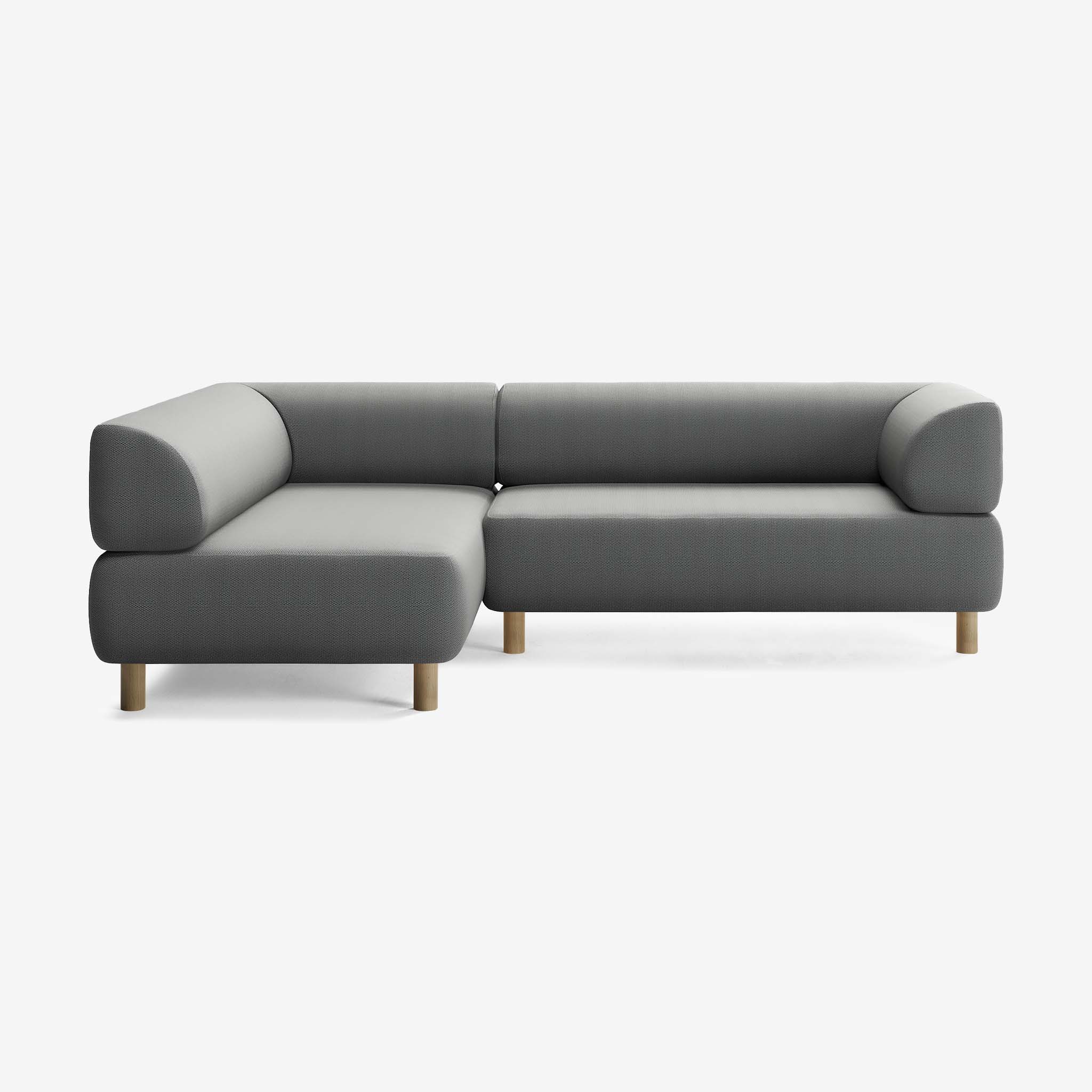 Bolder Sofa 245x170 Rechts Loop Charcoal Eiche