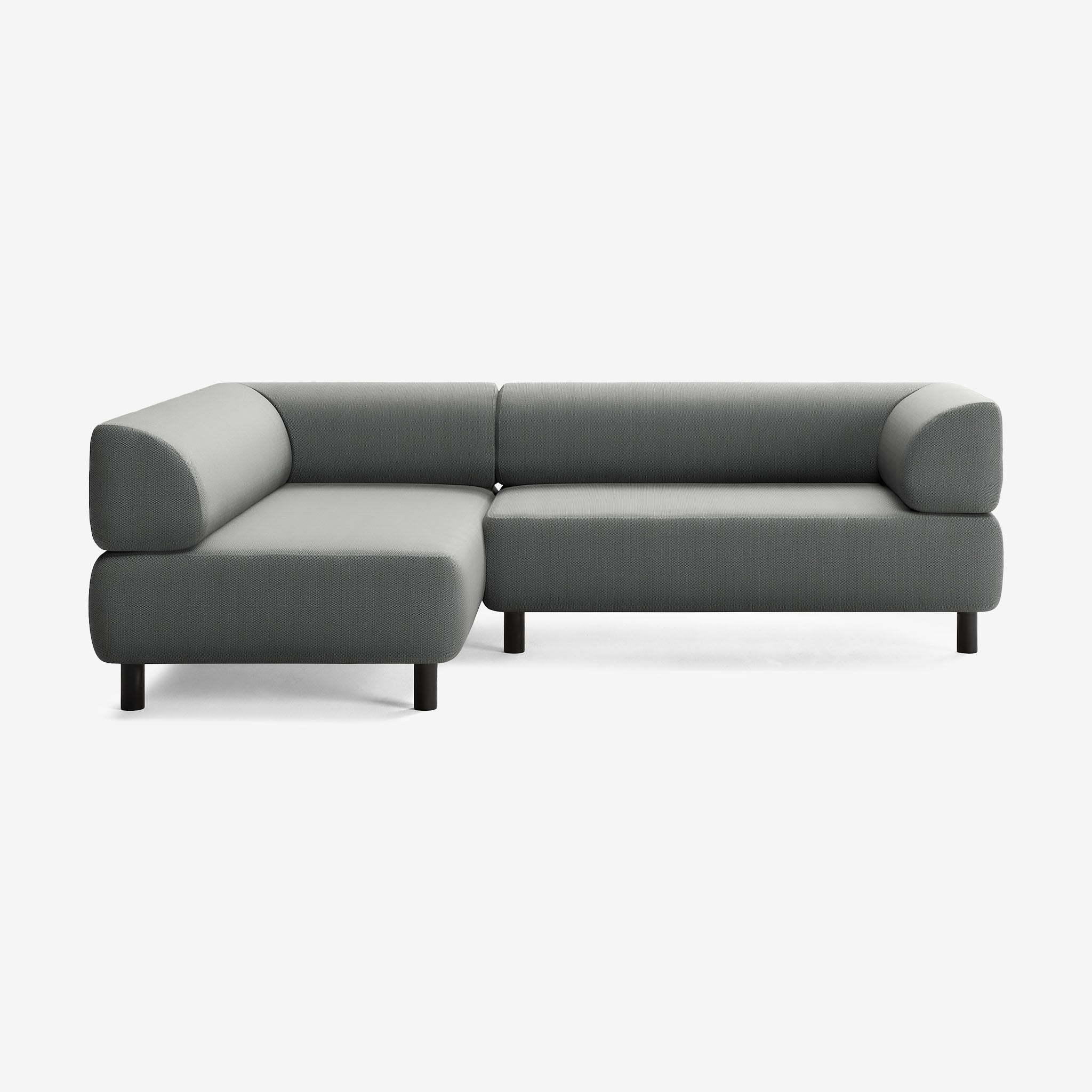 Bolder Sofa 245x170 Rechts Loop Charcoal Schwarz