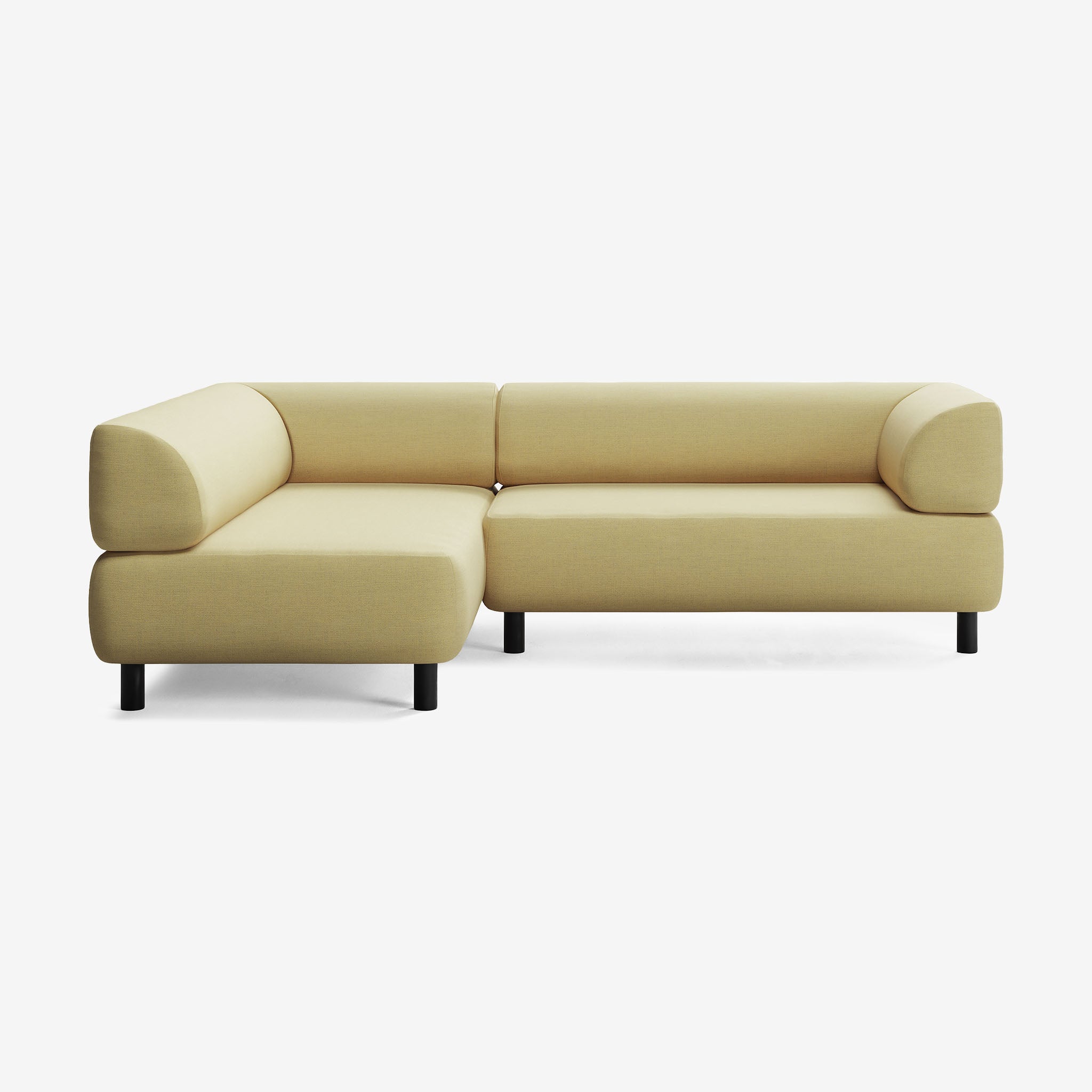 Bolder Sofa 245x170 Rechts Nantes Amber Schwarz