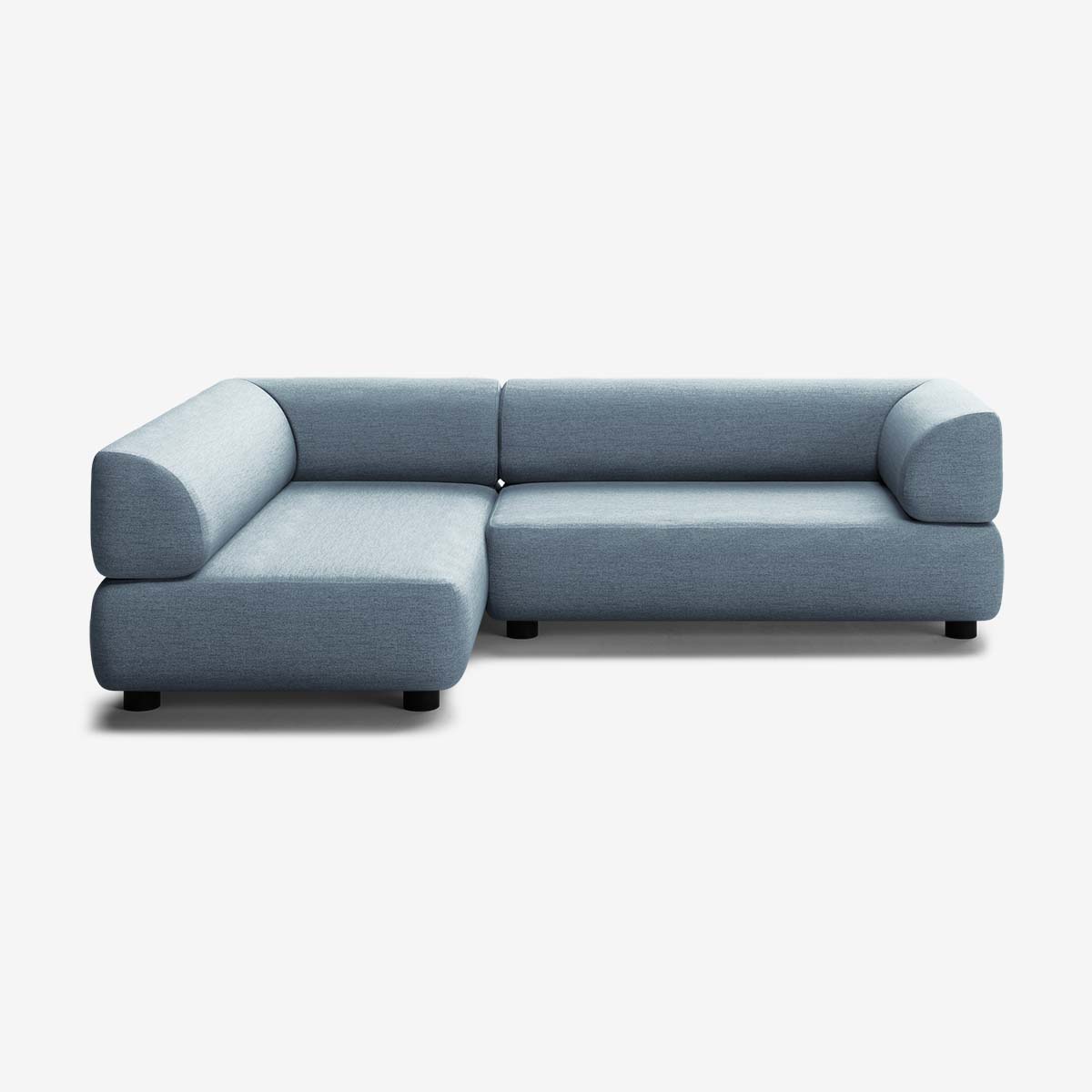 Bolder Sofa 245x170 Rechts Nantes Carbon Sky Niedrige Beine