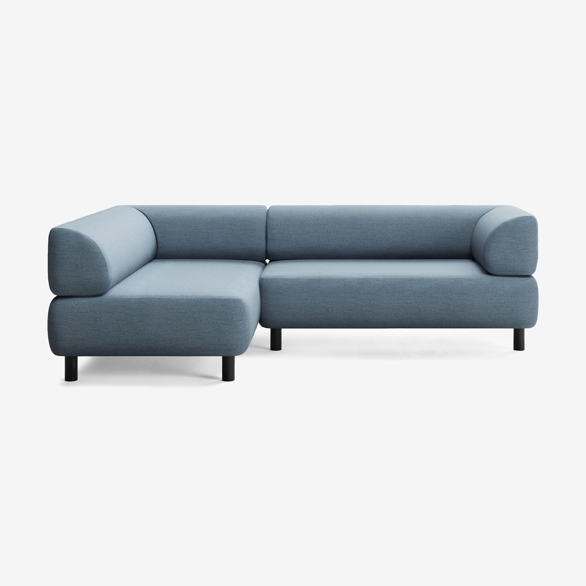 Bolder Sofa 245x170 Rechts Nantes Carbon Sky Schwarz