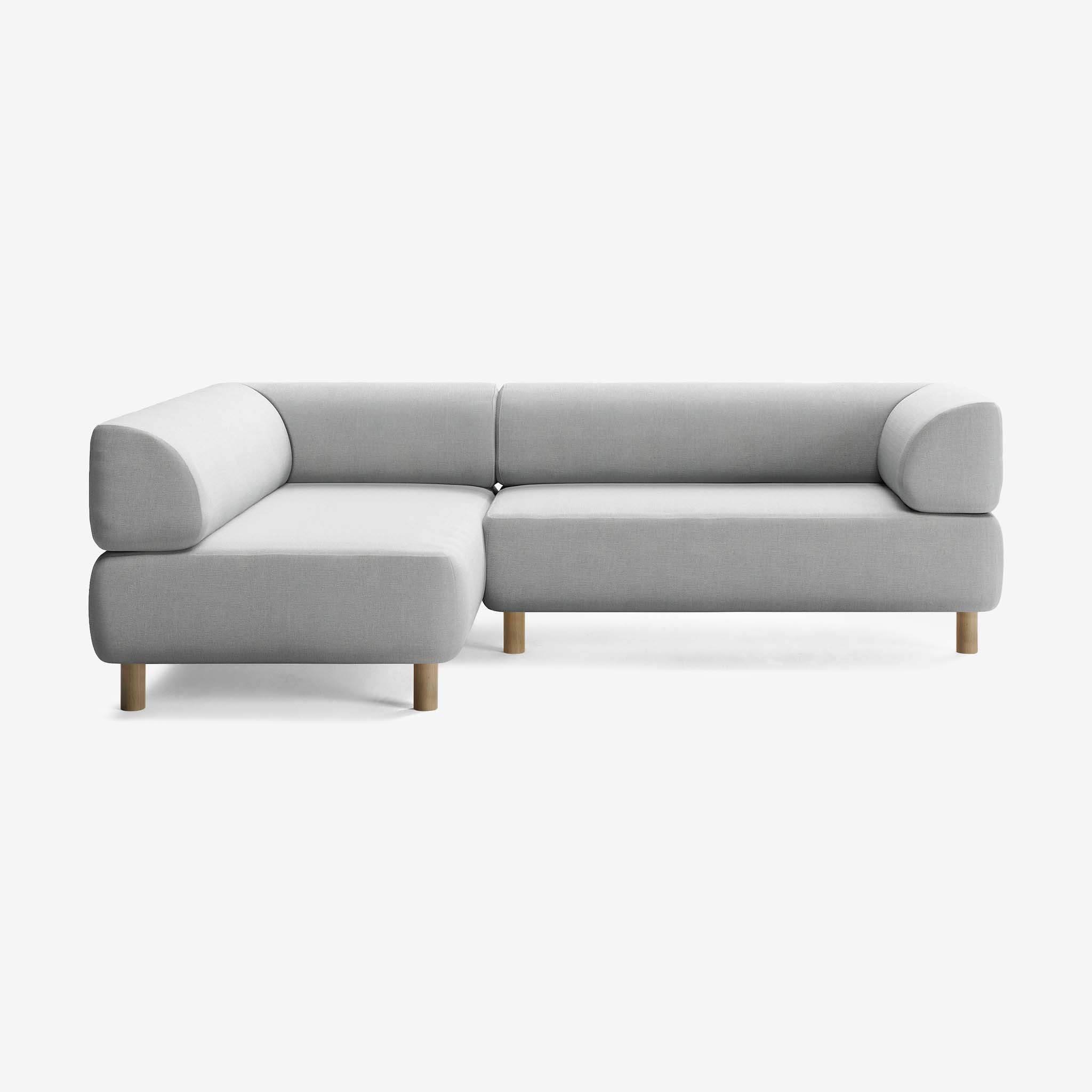Bolder Sofa 245x170 Rechts Nantes Grey Chine Eiche