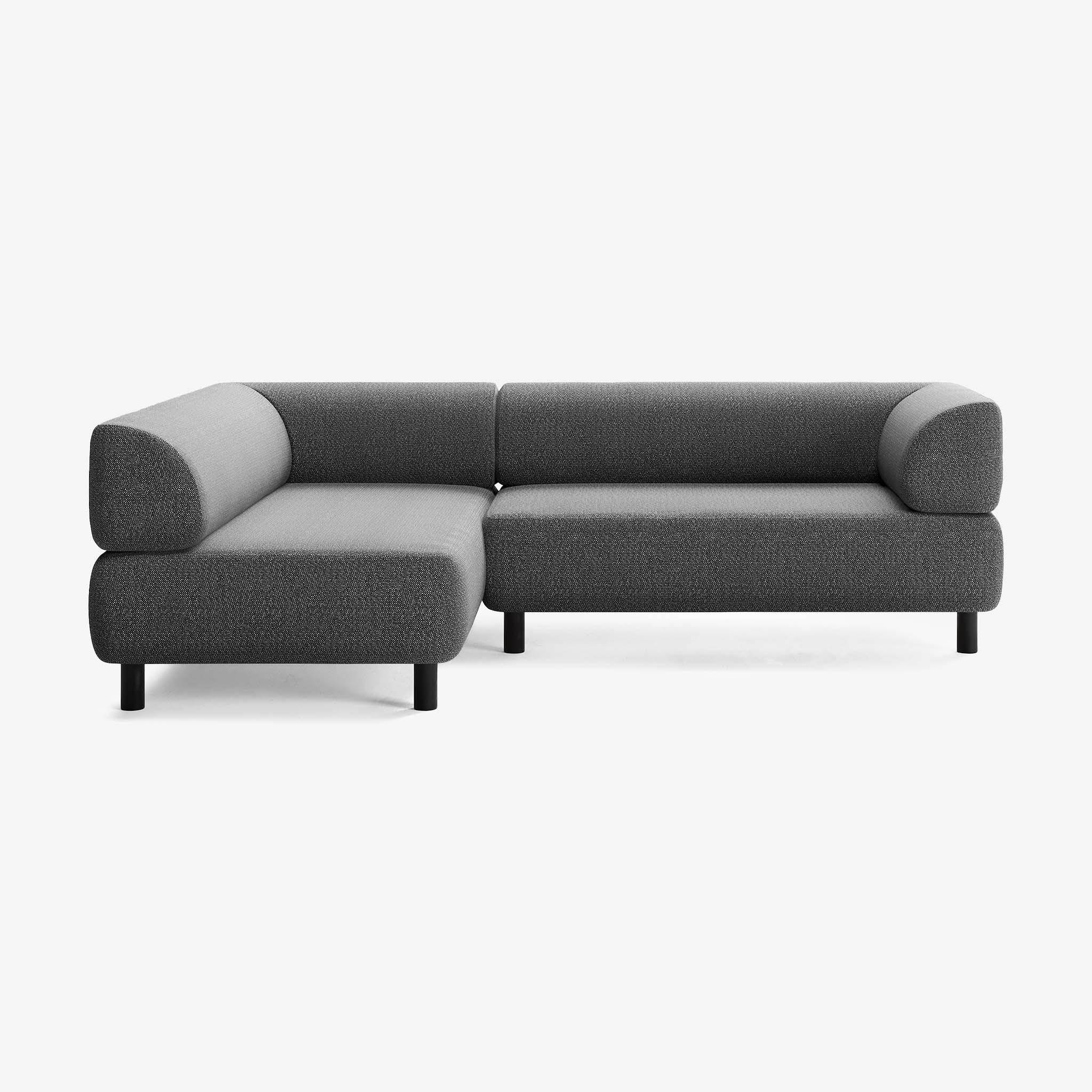 Bolder Sofa 245x170 Rechts Savant Tornado Schwarz