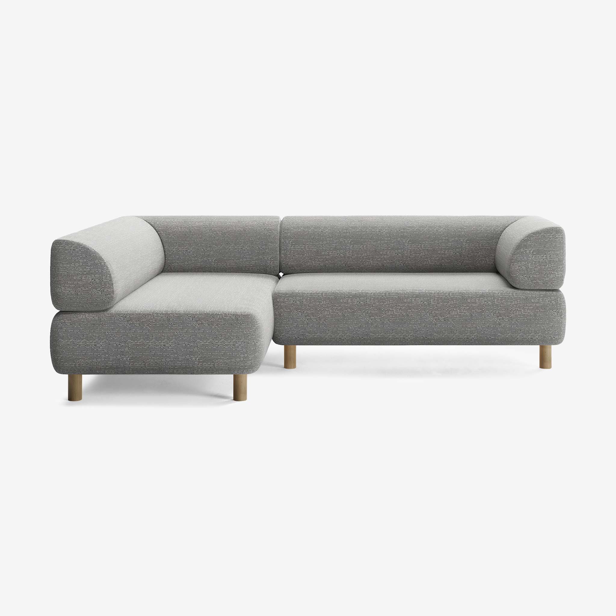 Bolder Sofa 245x170 Rechts Savant Zinc Eiche