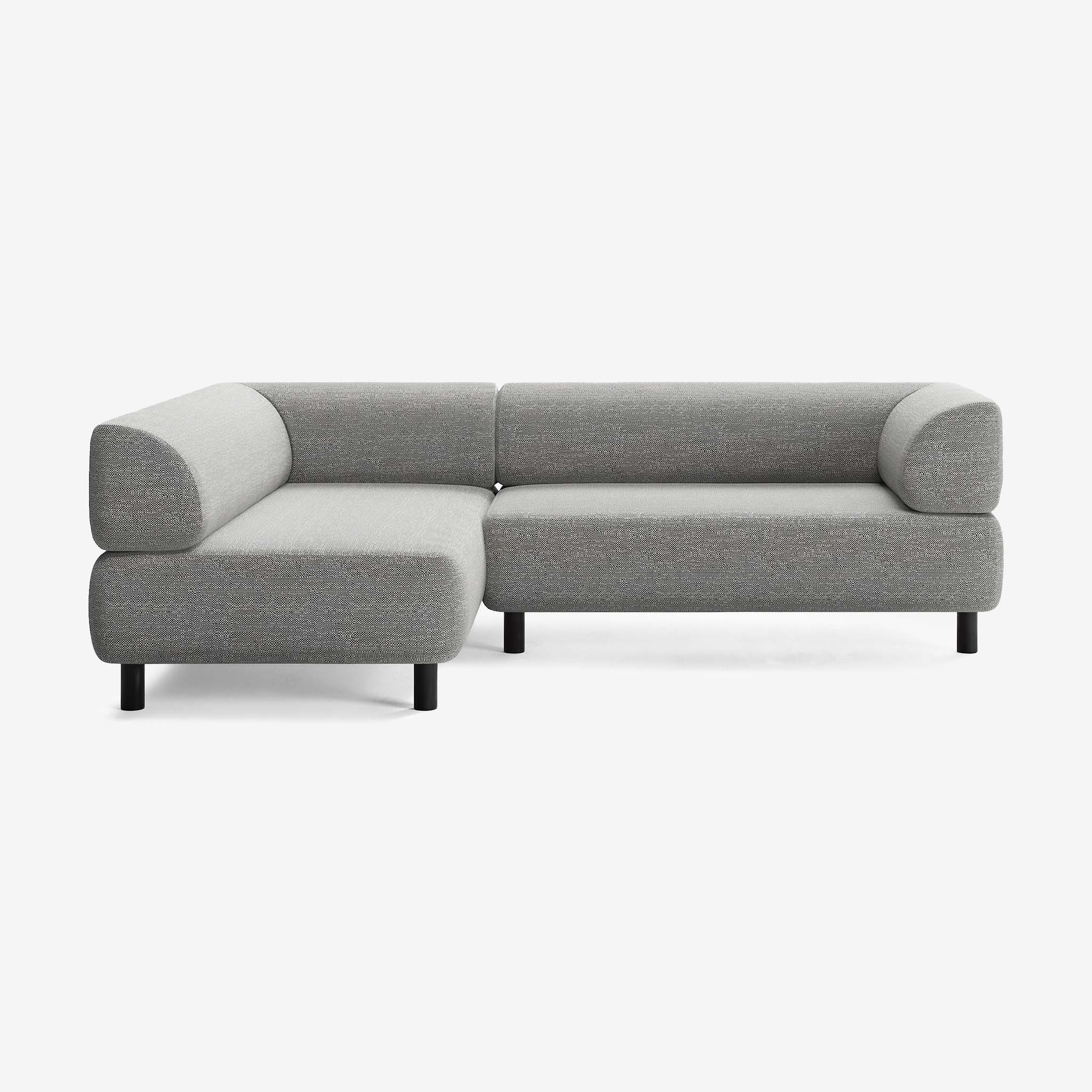 Bolder Sofa 245x170 Rechts Savant Zinc Schwarz