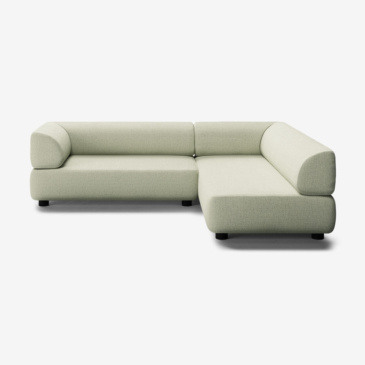 Bolder Sofa 245x200 Links Heritage Moss Niedrige Beine