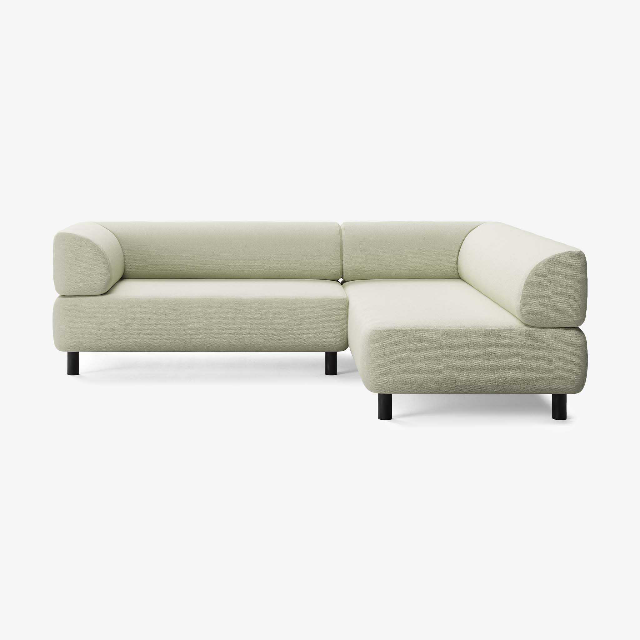 Bolder Sofa 245x200 Links Heritage Moss Schwarz 