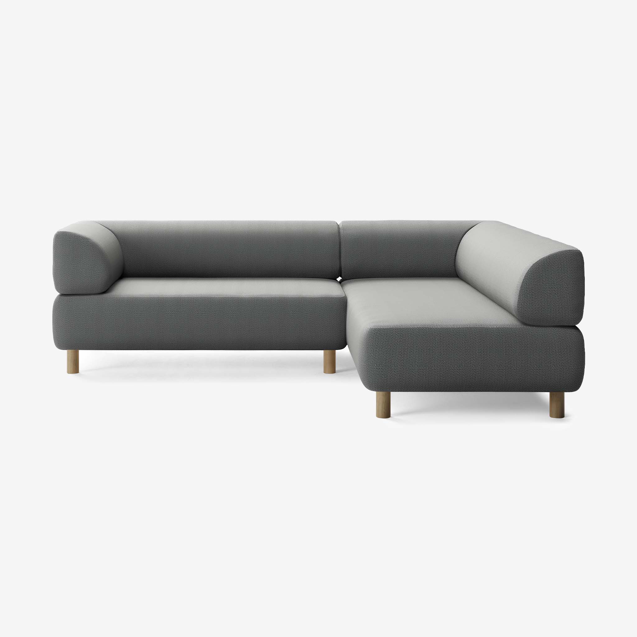 Bolder Sofa 245x200 Links Loop Charcoal Eiche 