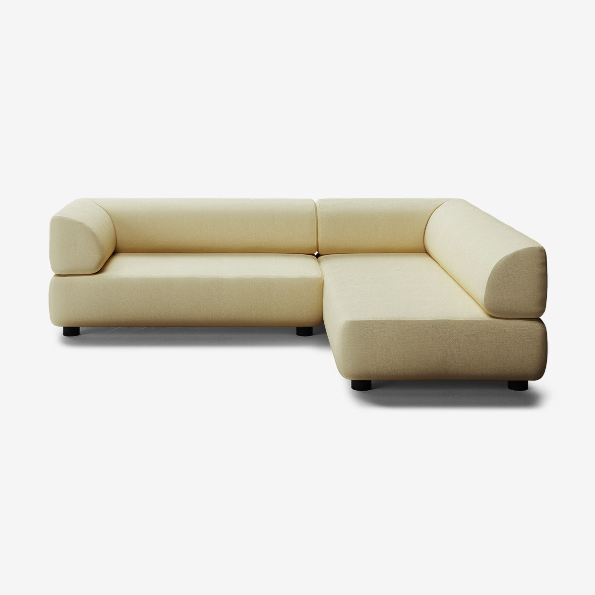 Bolder Sofa 245x200 Links Nantes Amber Niedrige Beine