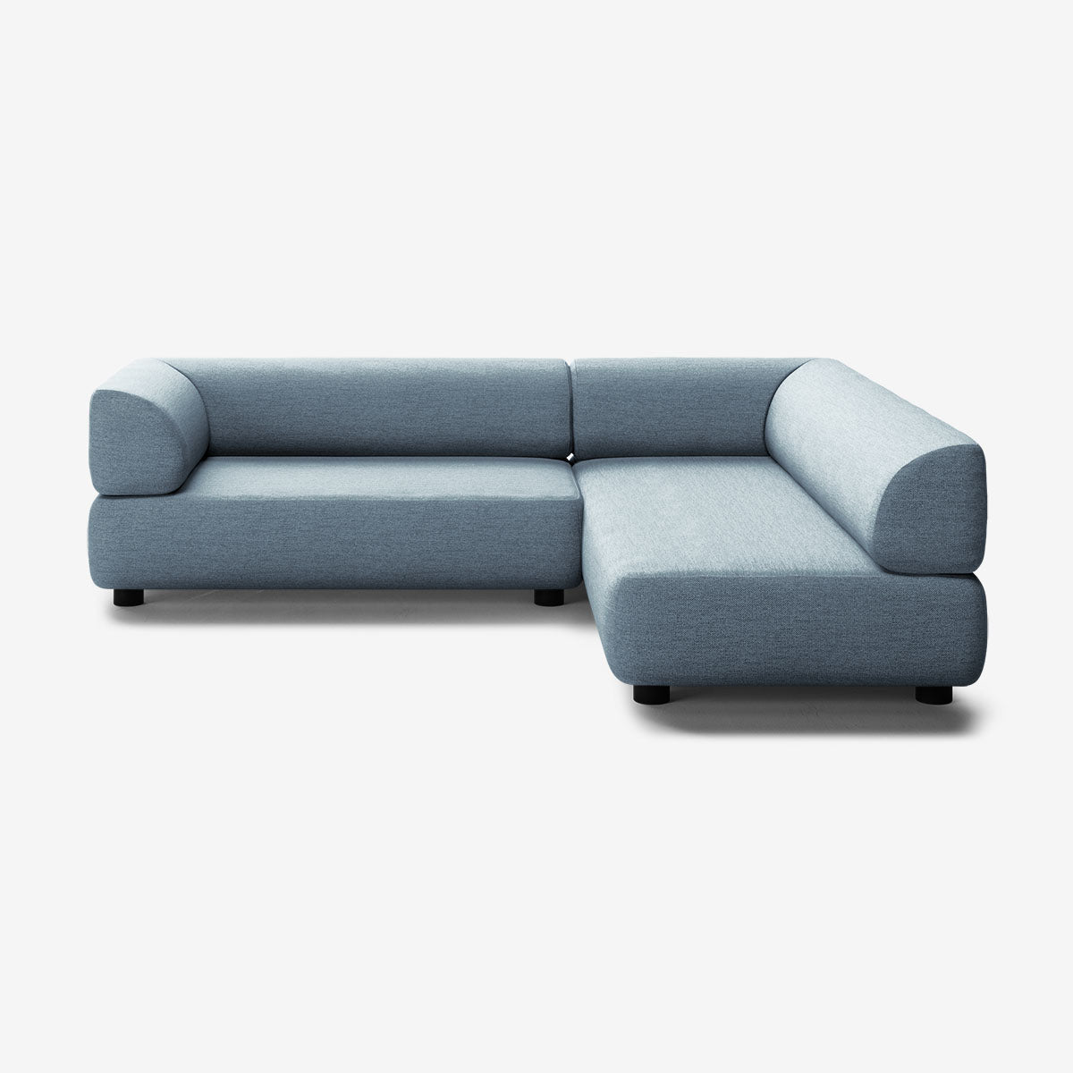 Bolder Sofa 245x200 Links Nantes Carbon Sky Niedrige Beine