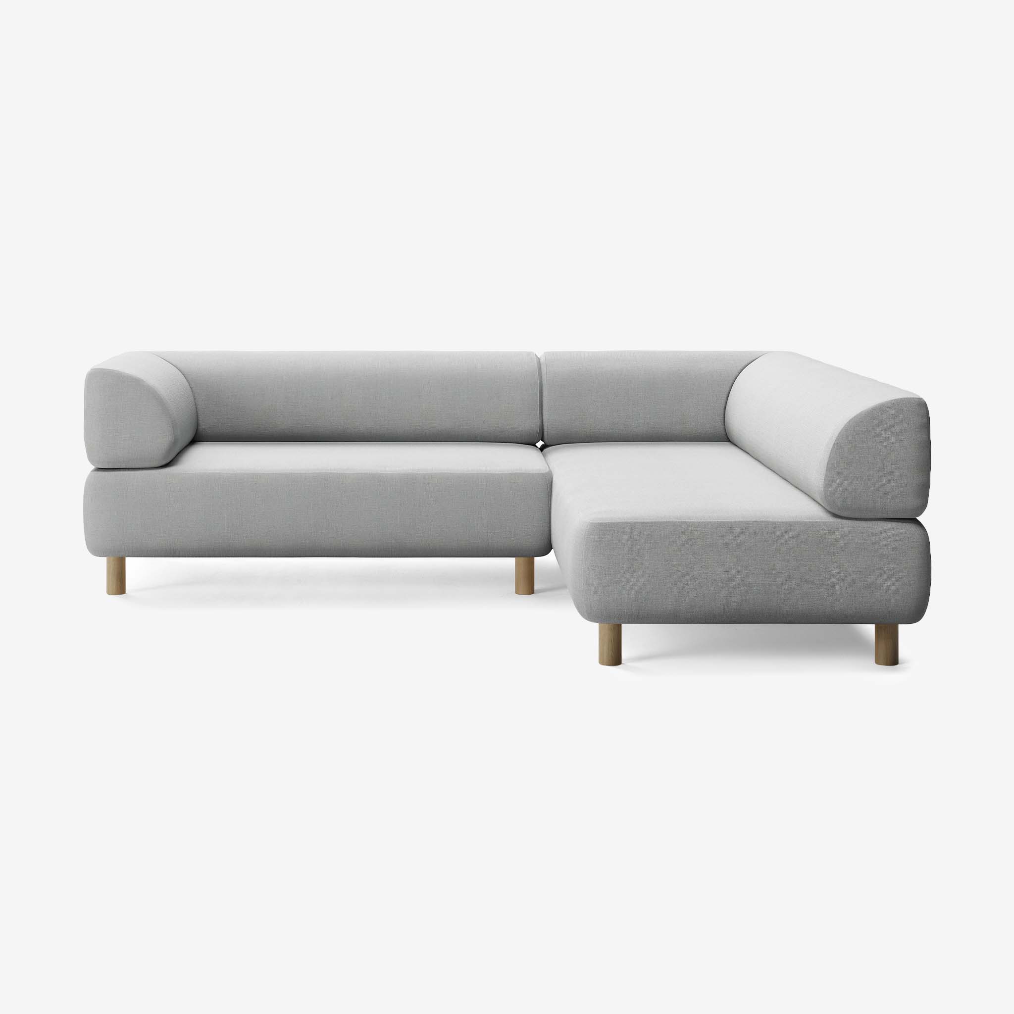 Bolder Sofa 245x200 Links Nantes Grey Chine Eiche 