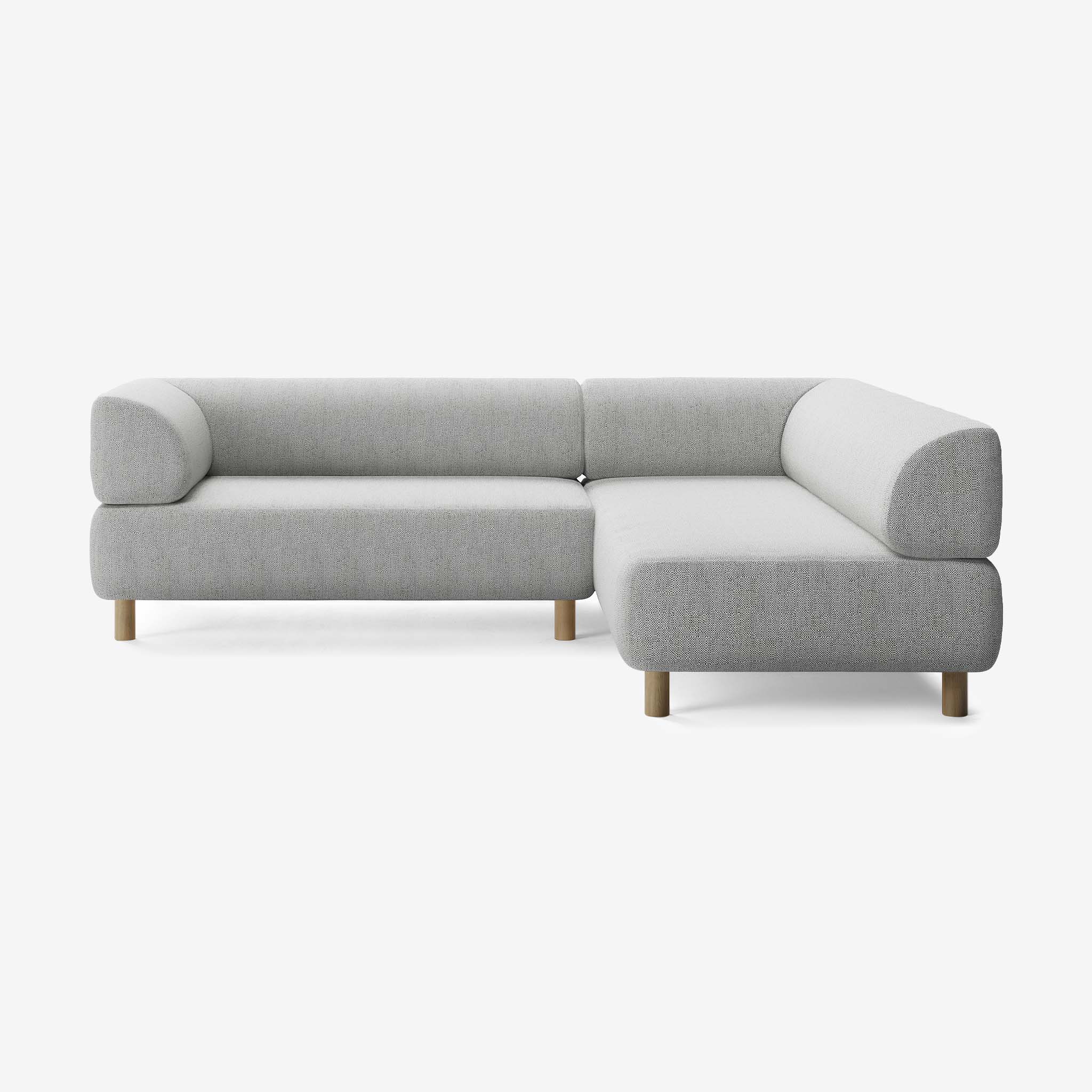 Bolder Sofa 245x200 Links Savant Nimbus Eiche 