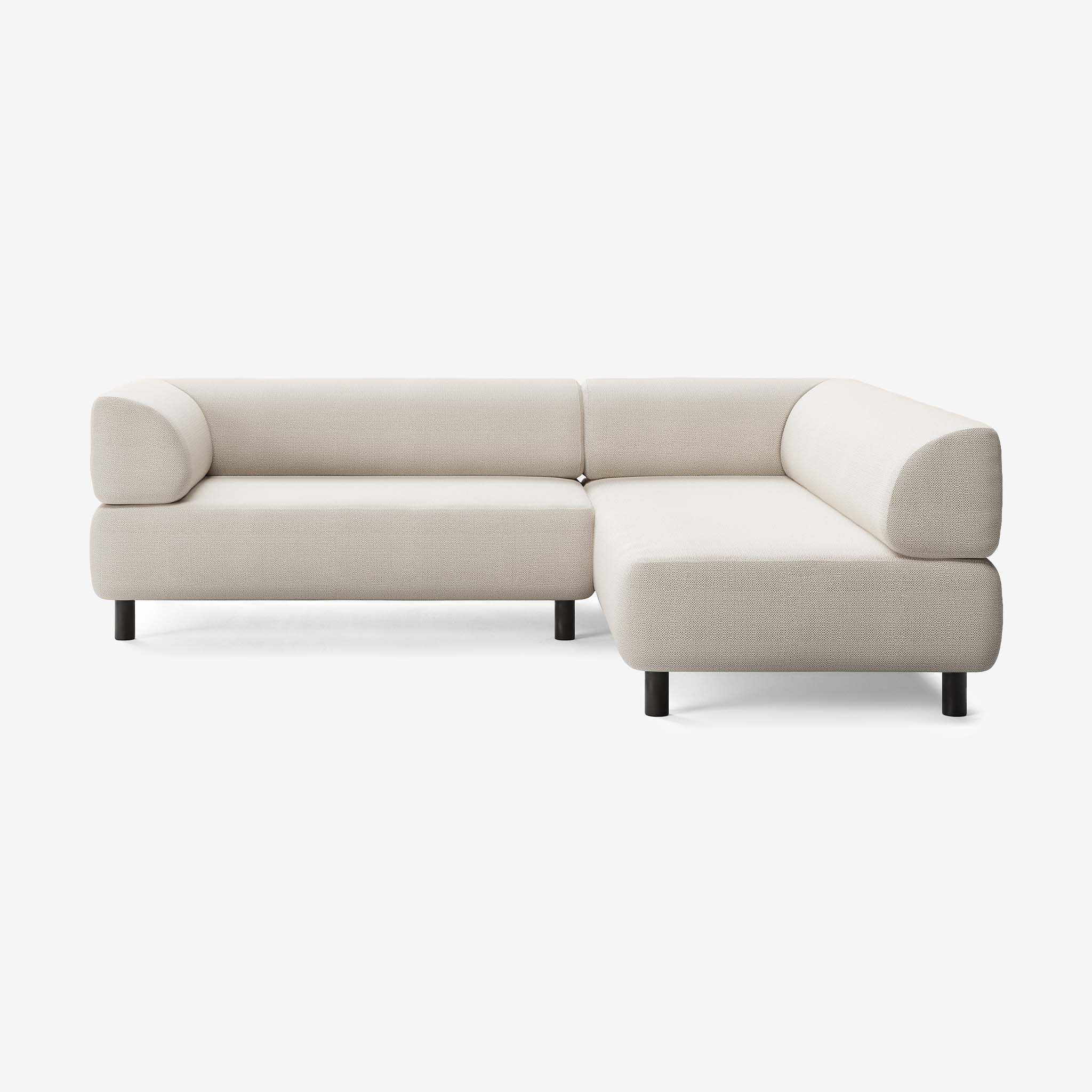 Bolder Sofa 245x200 Links Savant Whisper Schwarz 