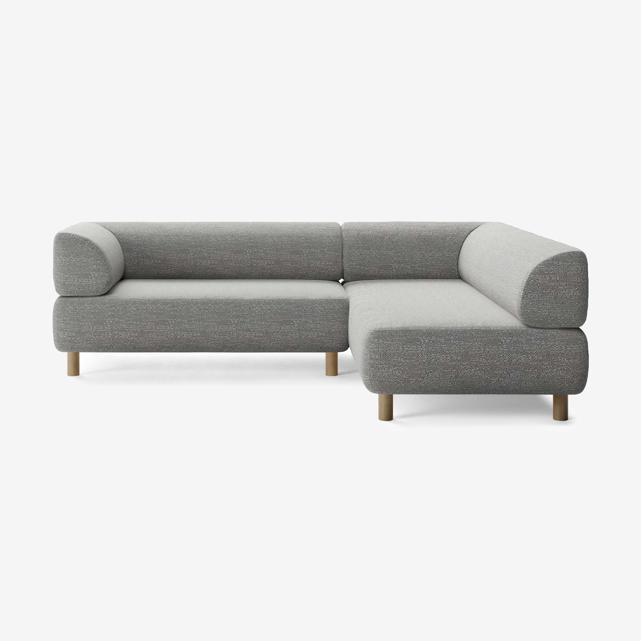 Bolder Sofa 245x200 Links Savant Zinc Eiche 