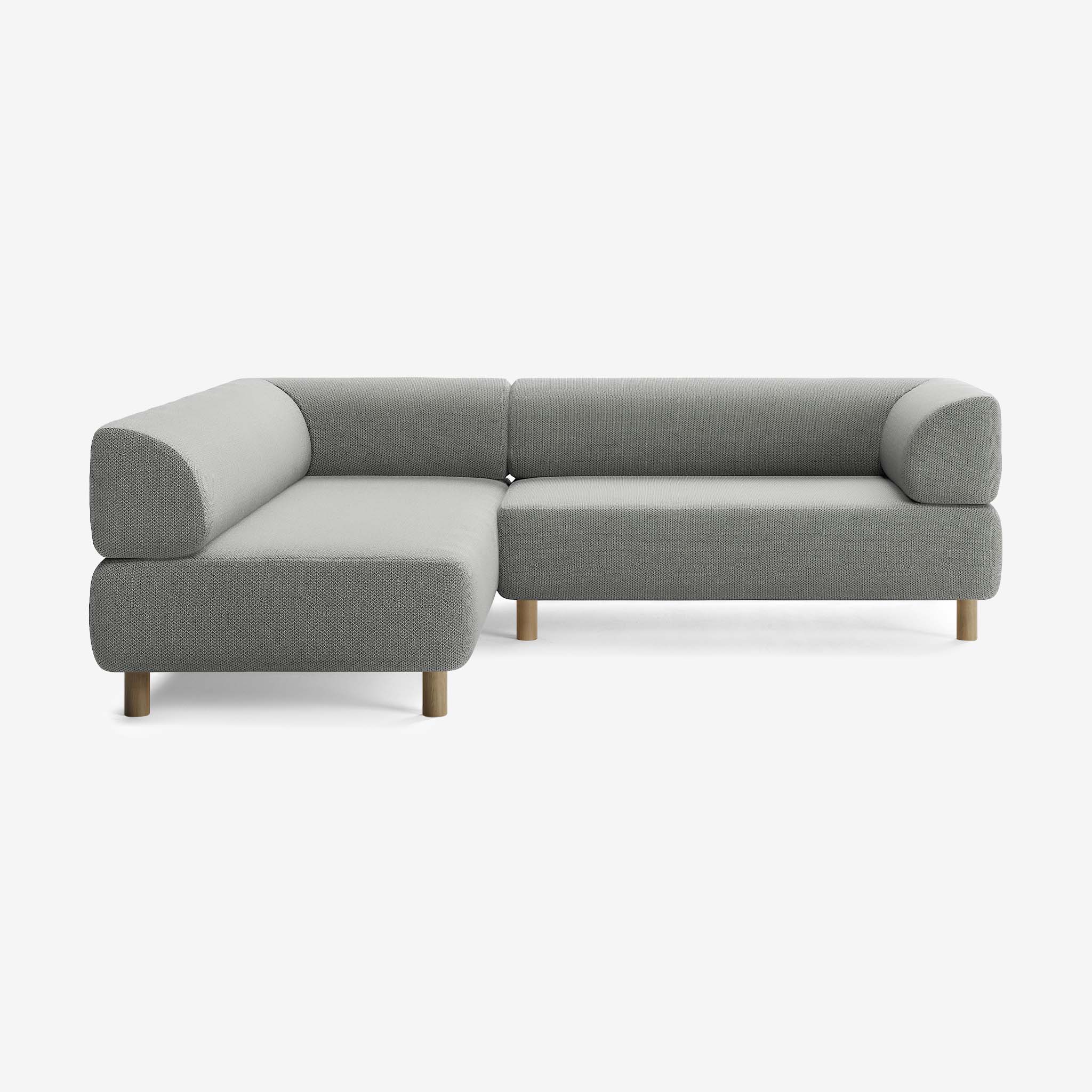 Bolder Sofa 245x200 Rechts Arc Lead Eiche 