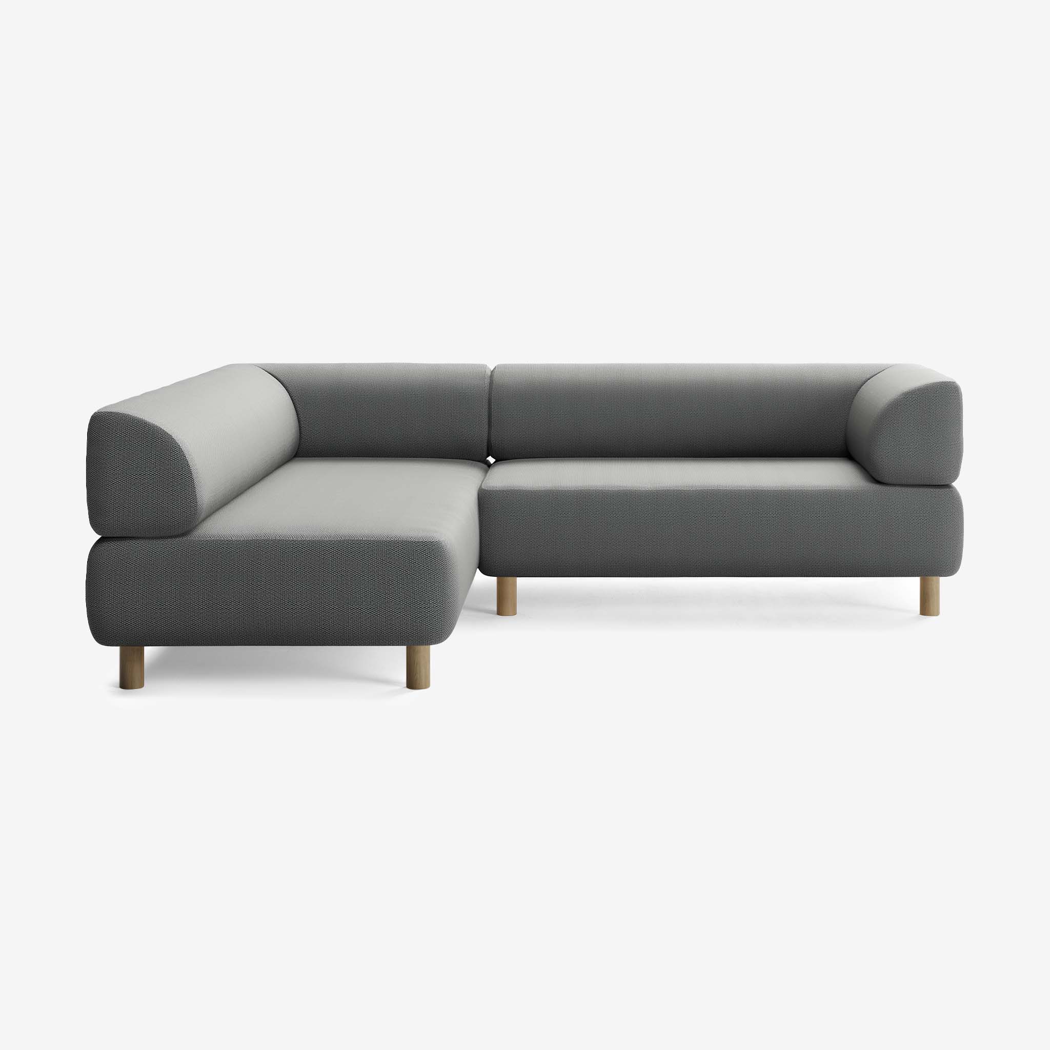 Bolder Sofa 245x200 Rechts Loop Charcoal Eiche 