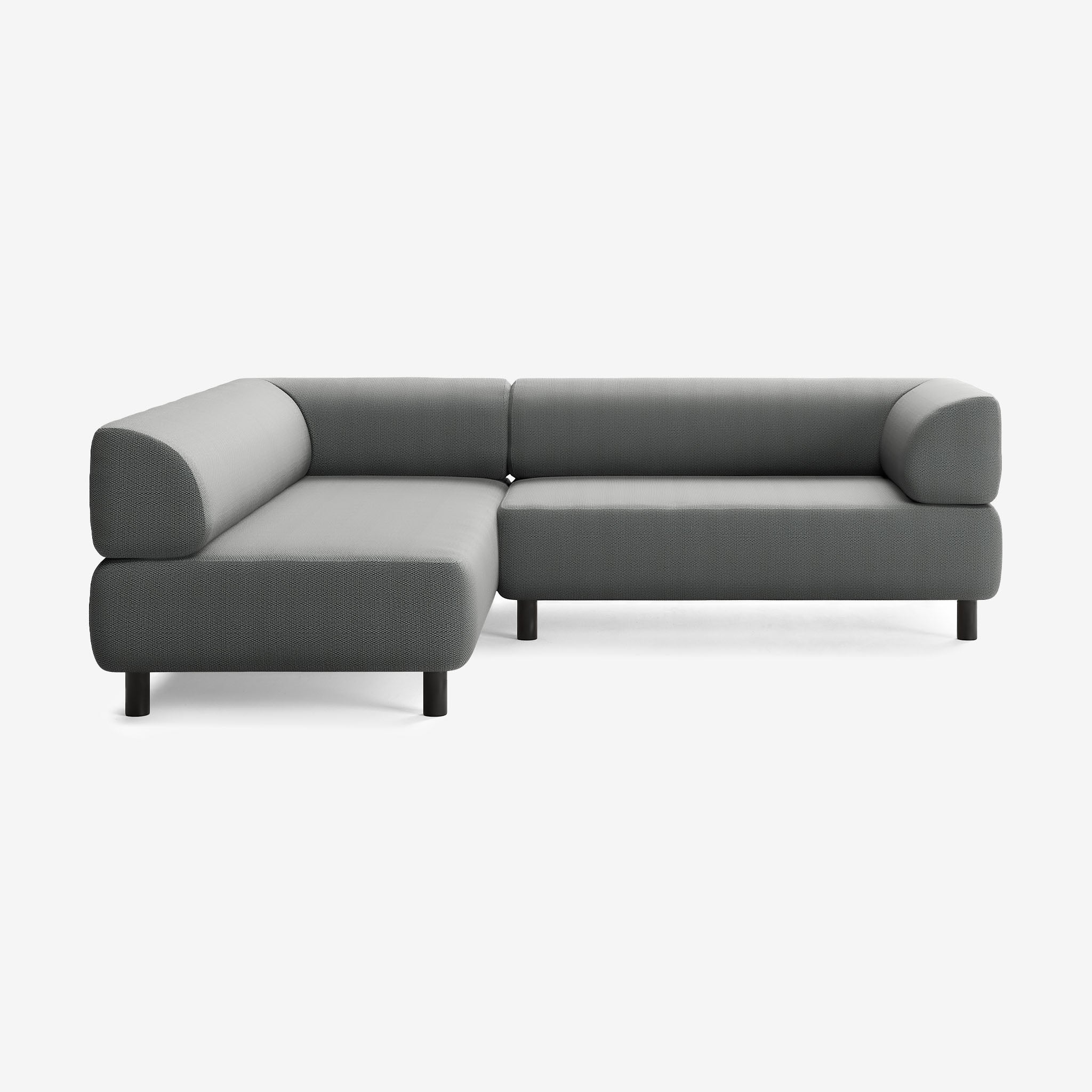 Bolder Sofa 245x200 Rechts Loop Charcoal Schwarz 