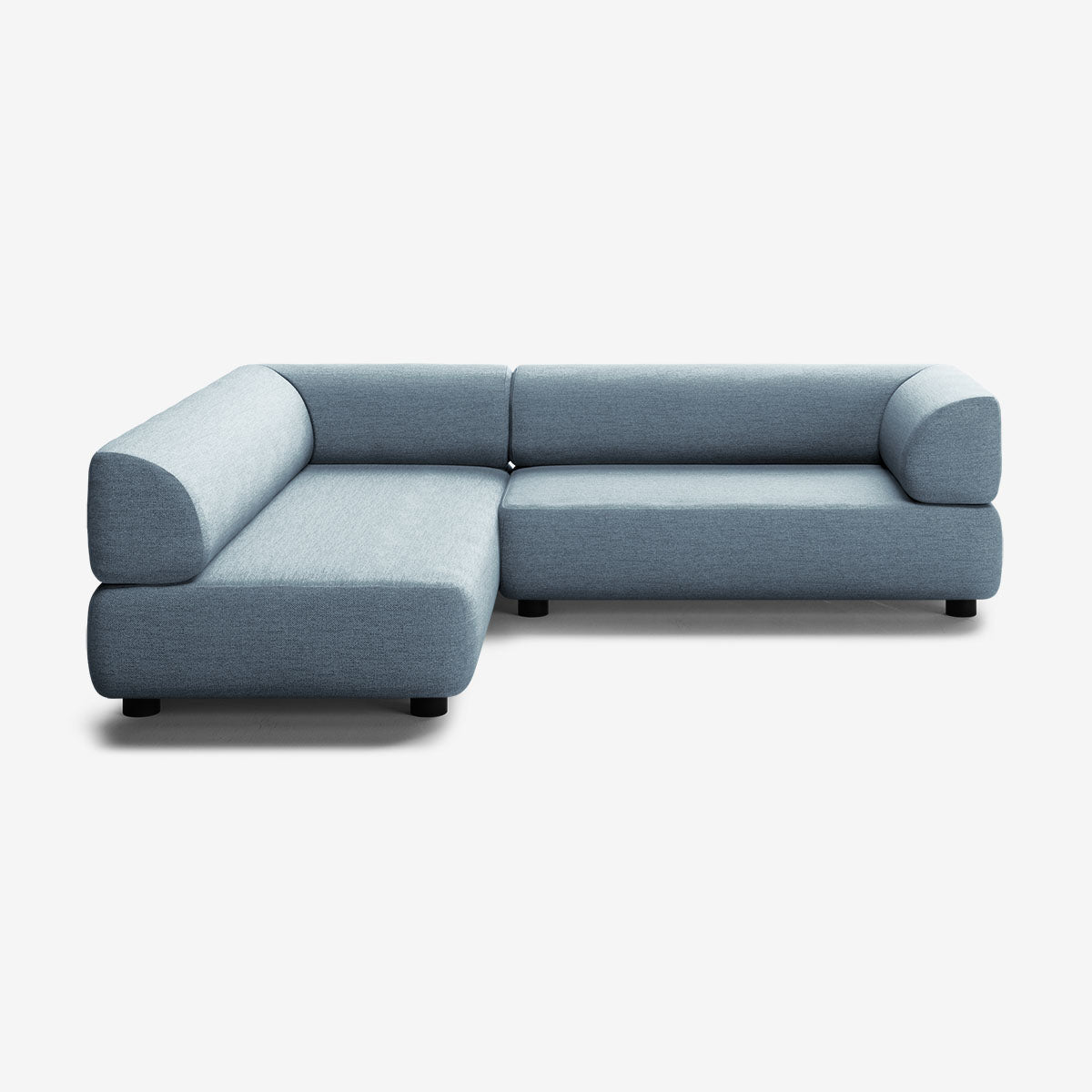 Bolder Sofa 245x200 Rechts Nantes Carbon Sky Niedrige Beine