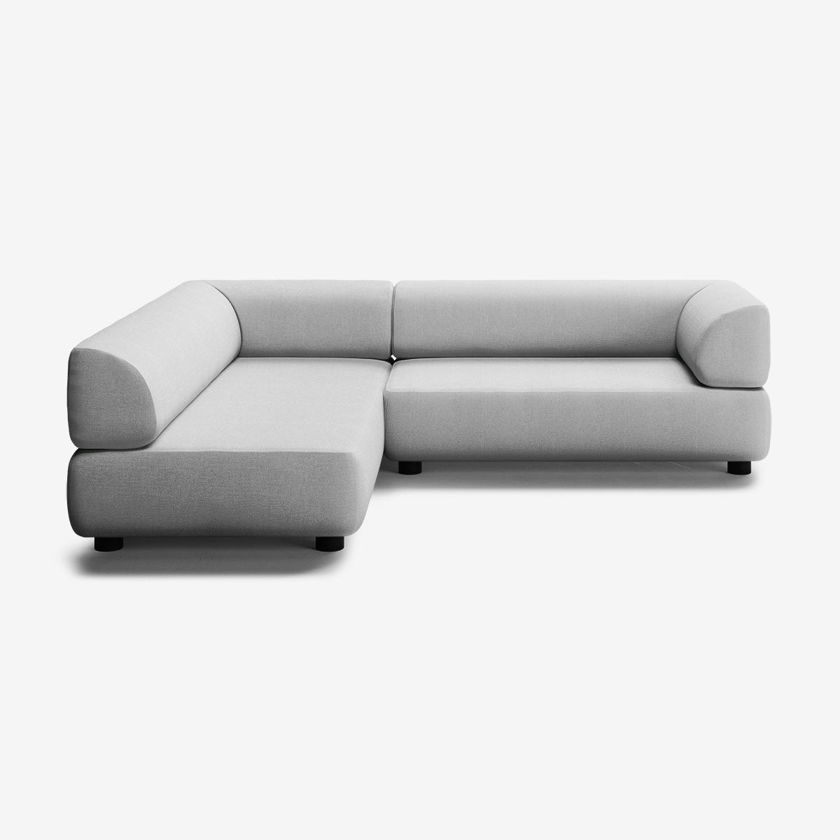 Bolder Sofa 245x200 Rechts Nantes Grey Chine Niedrige Beine