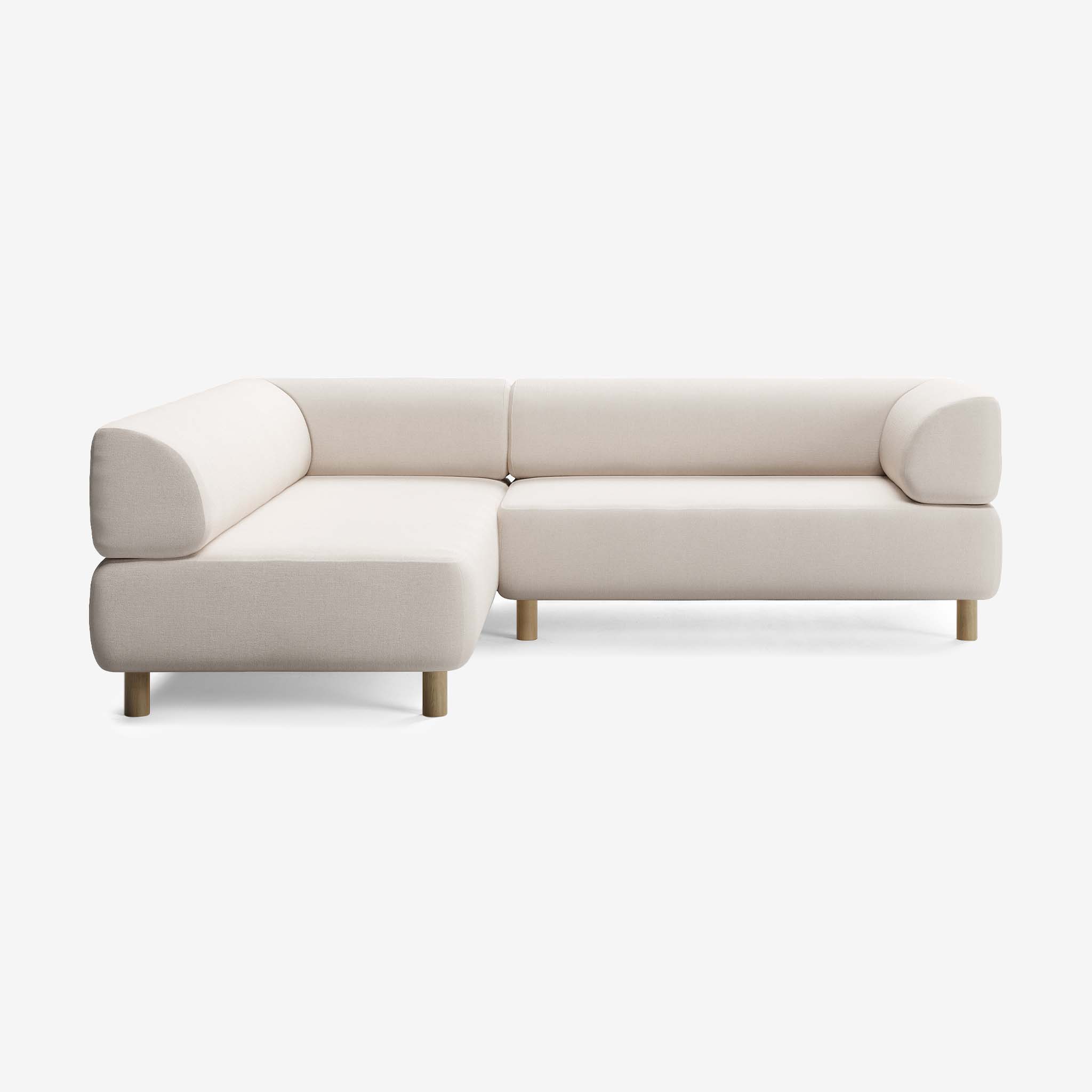 Bolder Sofa 245x200 Rechts Nantes Linen Chalk Eiche 