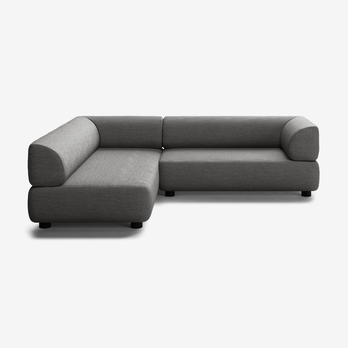 Bolder Sofa 245x200 Rechts Nantes Sooty Niedrige Beine