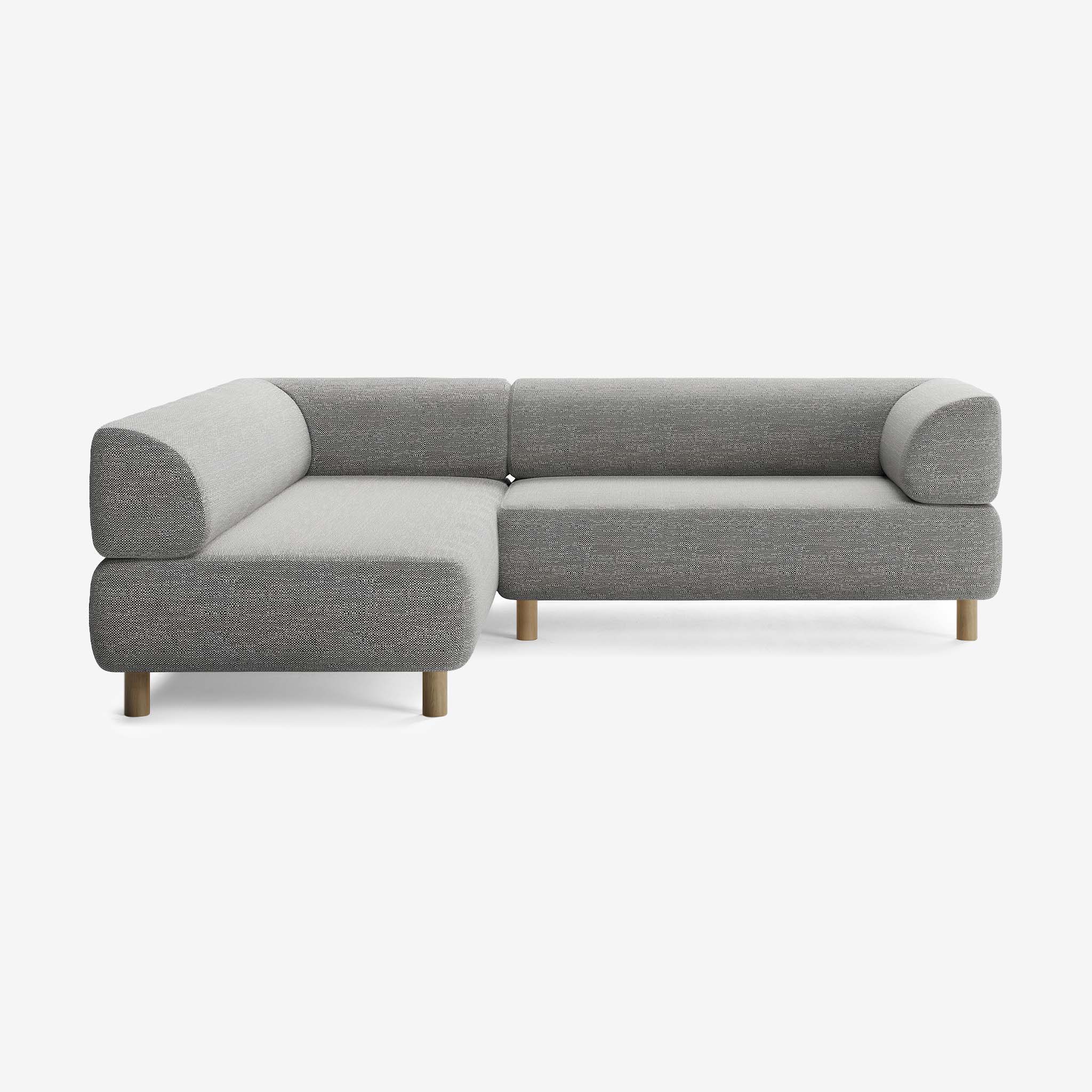 Bolder Sofa 245x200 Rechts Savant Zinc Eiche 