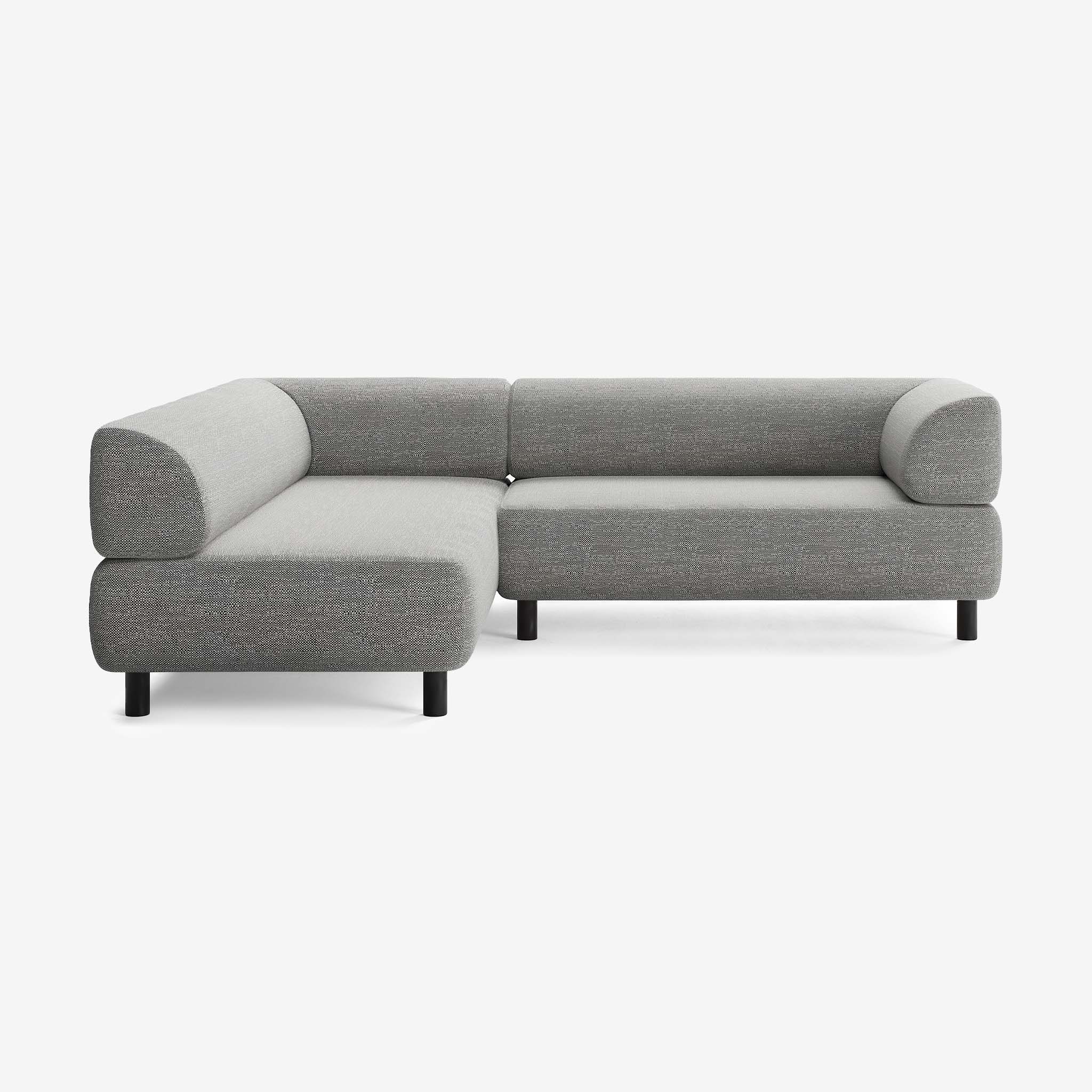 Bolder Sofa 245x200 Rechts Savant Zinc Schwarz 