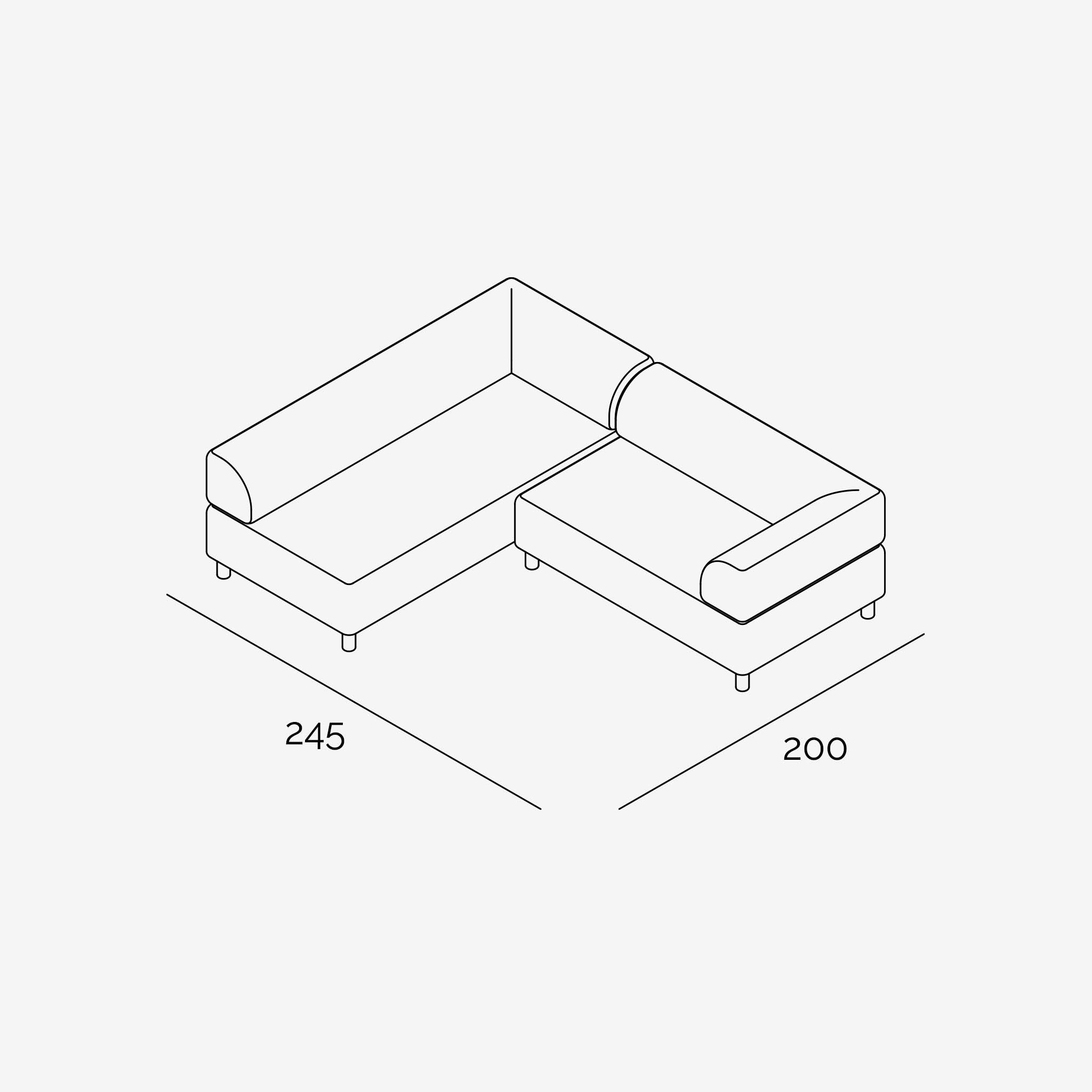 Bolder Sofa 245x200 cm