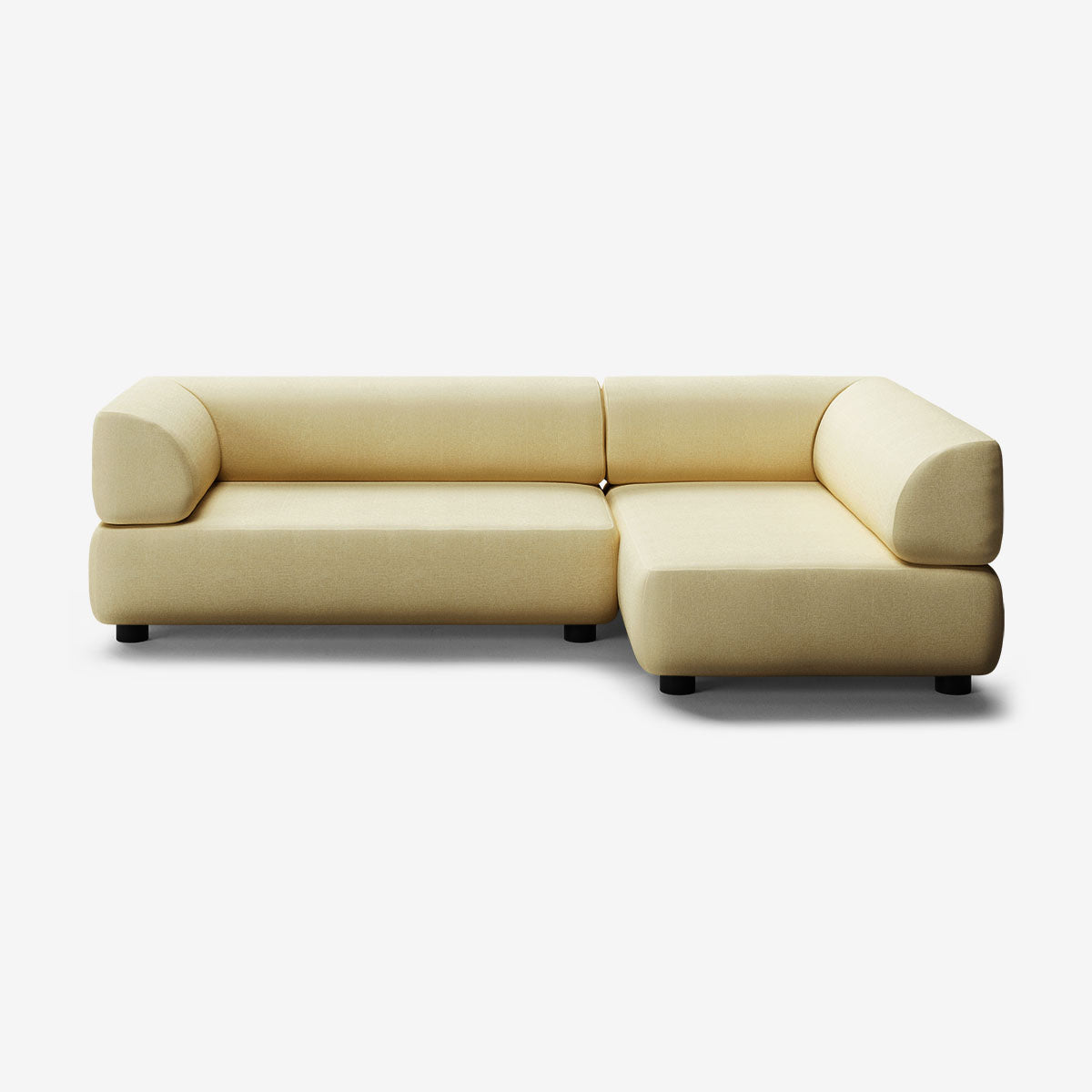 Bolder Sofa 265x150 Links Nantes Amber Niedrige Beine