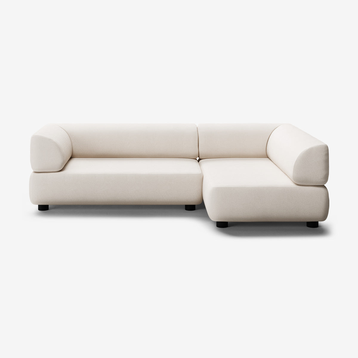 Bolder Sofa 265x150 Links Nantes Linen Chalk Niedrige Beine