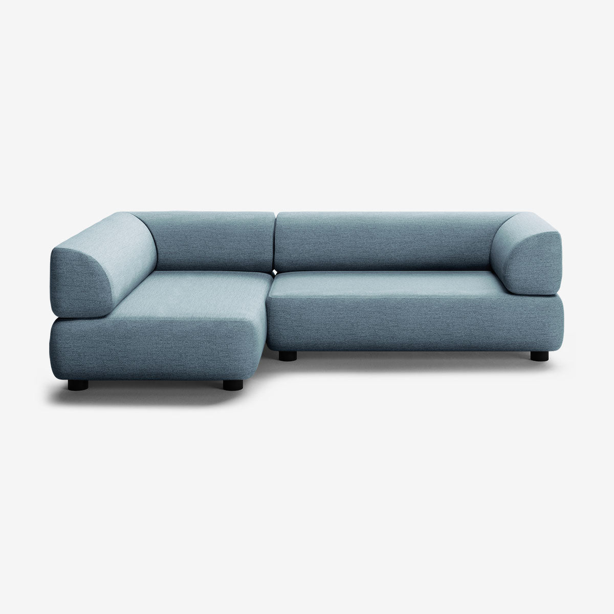 Bolder Sofa 265x150 Rechts Nantes Carbon Sky Niedrige Beine