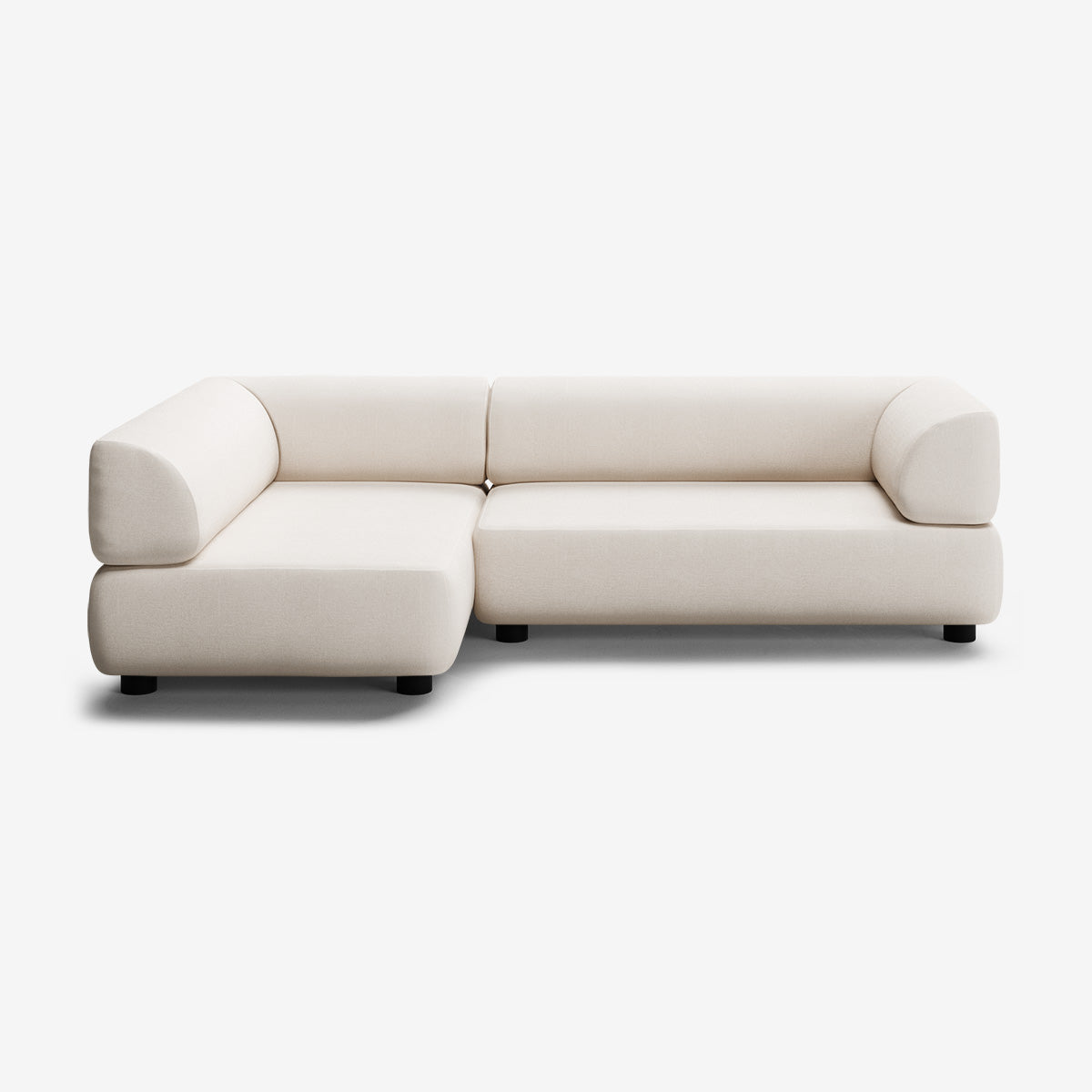Bolder Sofa 265x150 Rechts Nantes Linen Chalk Niedrige Beine