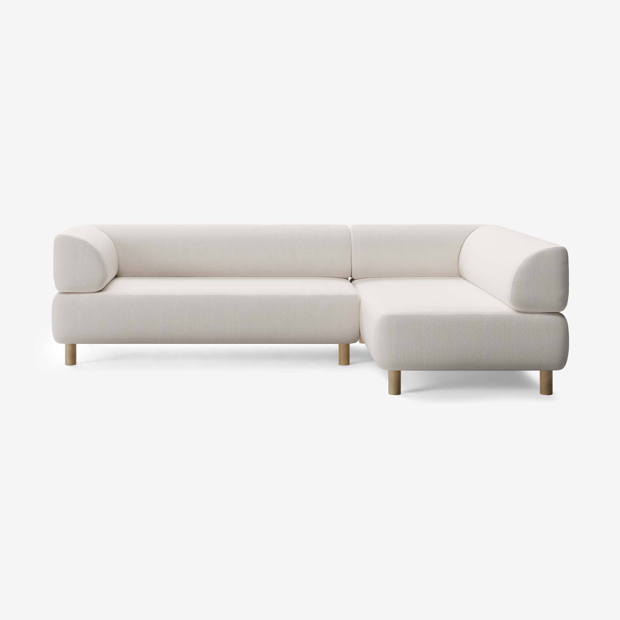 Bolder Sofa 265x170 Links Arc Frame Eiche