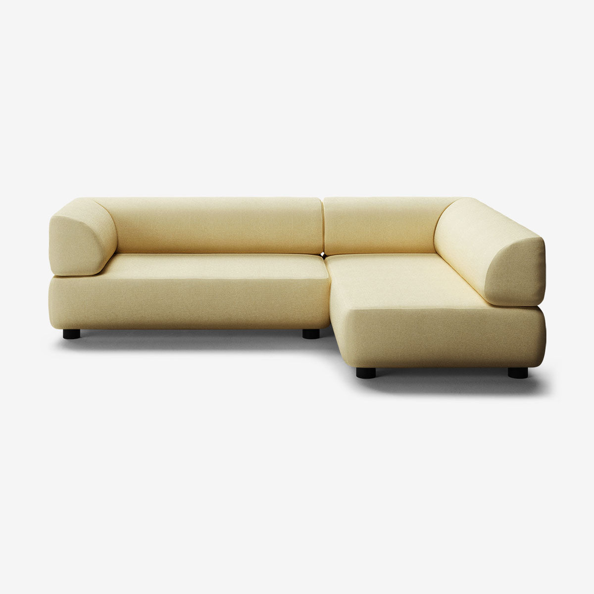 Bolder Sofa 265x170 Links Nantes Amber Niedrige Beine