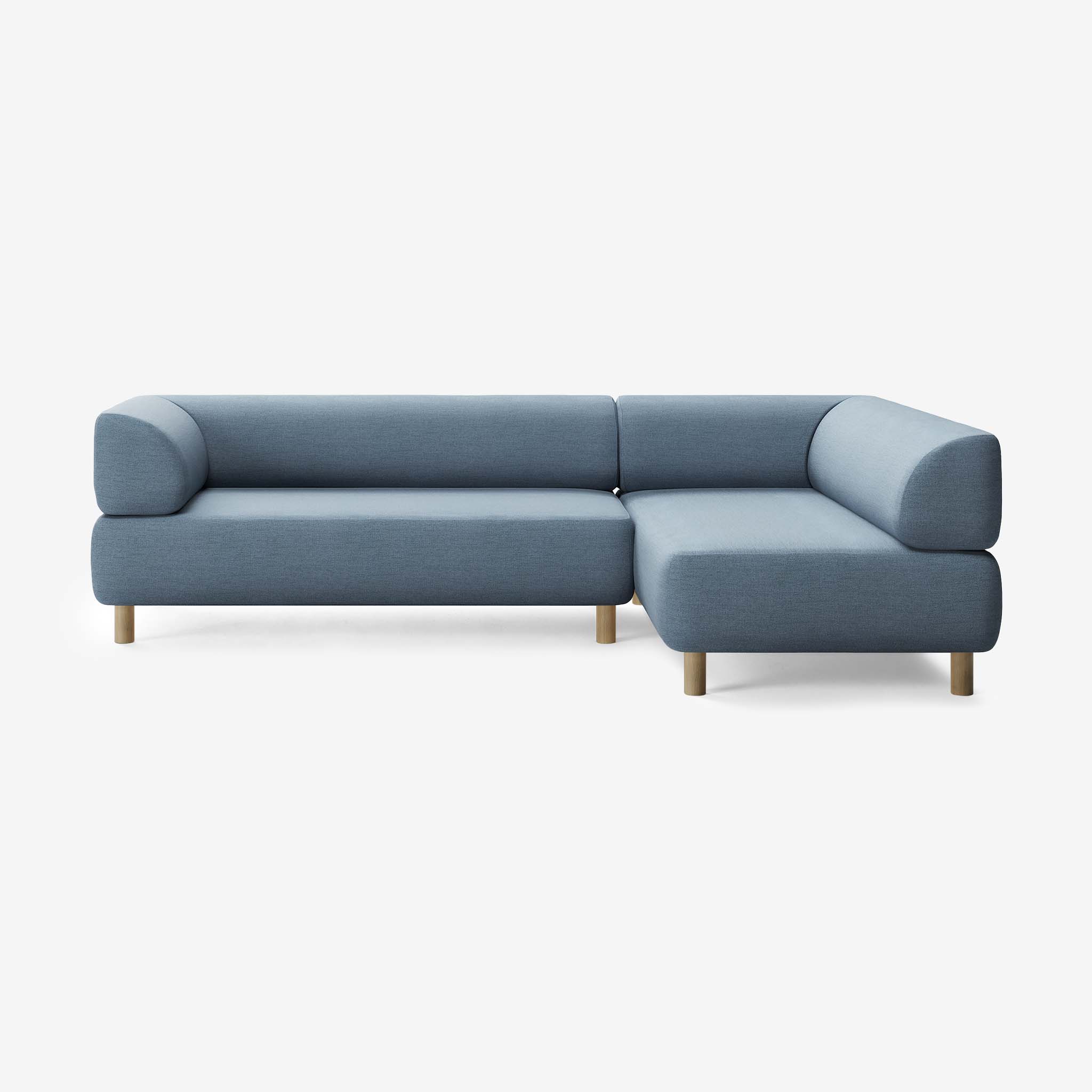 Bolder Sofa 265x170 Links Nantes Carbon Sky Eiche