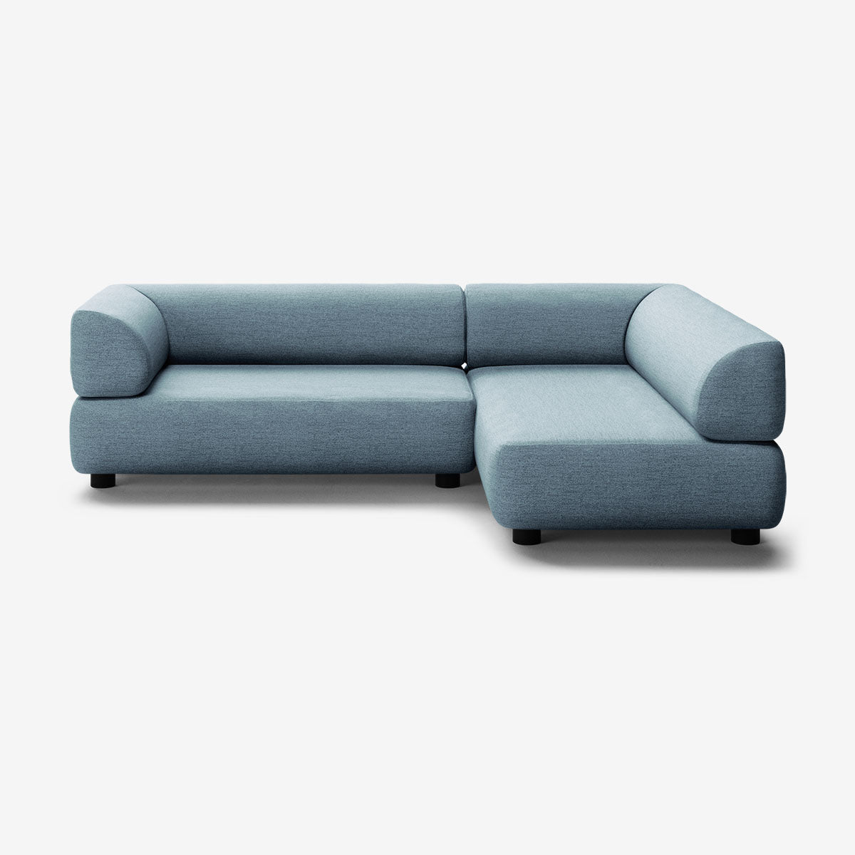 Bolder Sofa 265x170 Links Nantes Carbon Sky Niedrige Beine