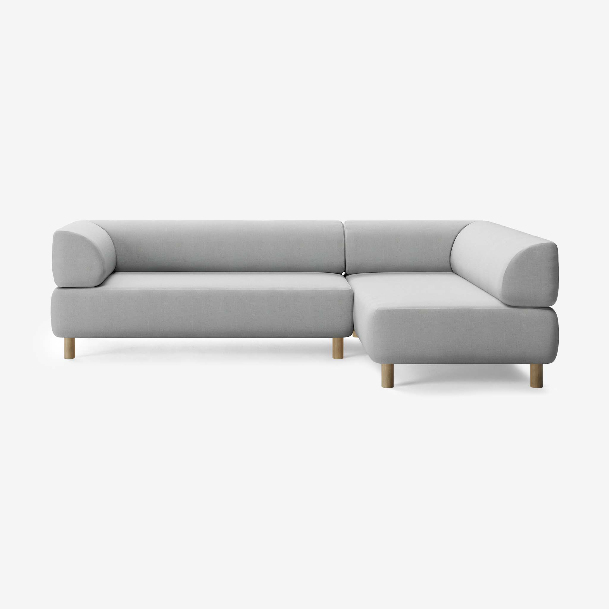 Bolder Sofa 265x170 Links Nantes Grey Chine Eiche