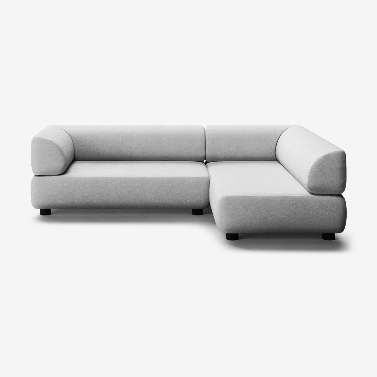 Bolder Sofa 265x170 Links Nantes Grey Chine Niedrige Beine