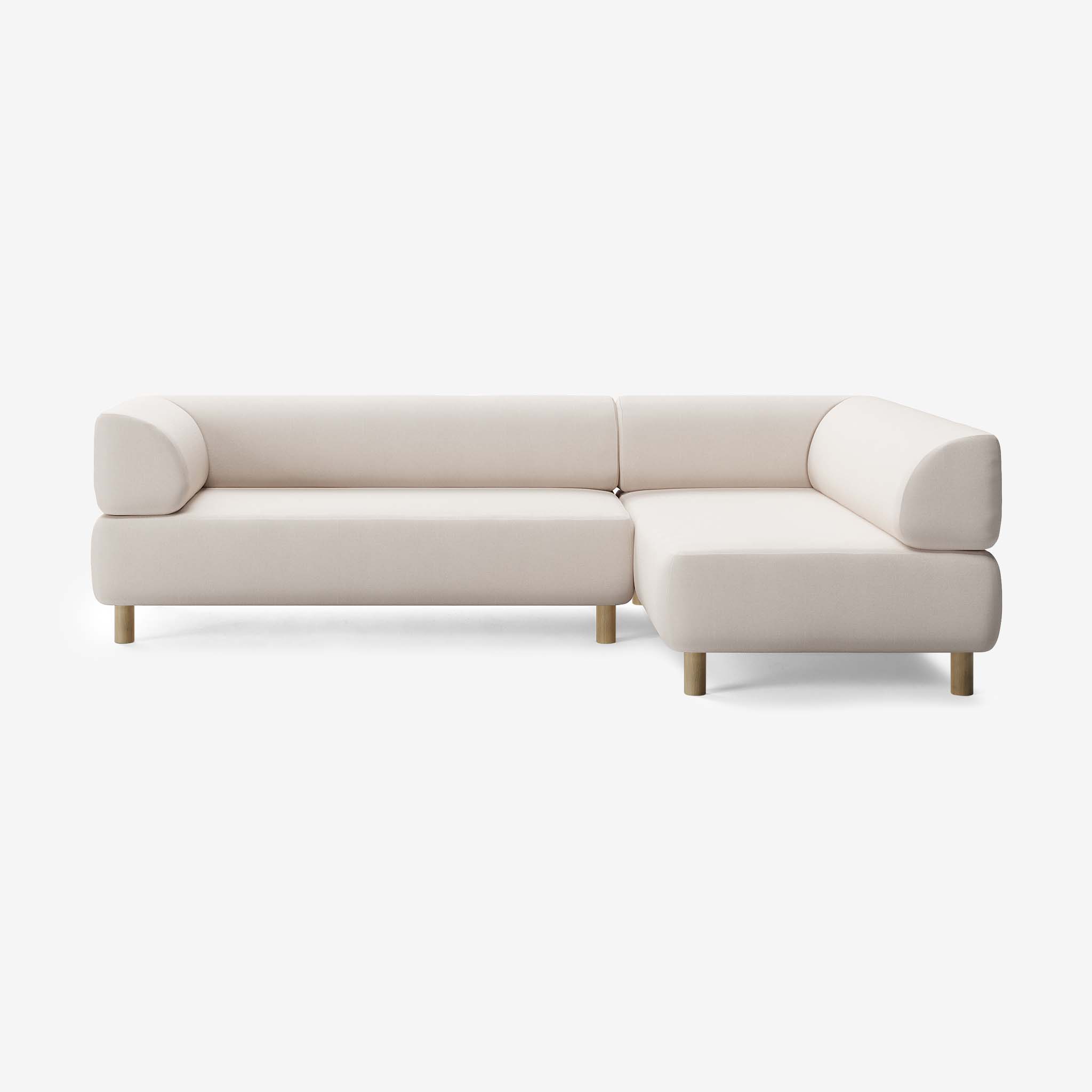 Bolder Sofa 265x170 Links Nantes Linen Chalk Eiche