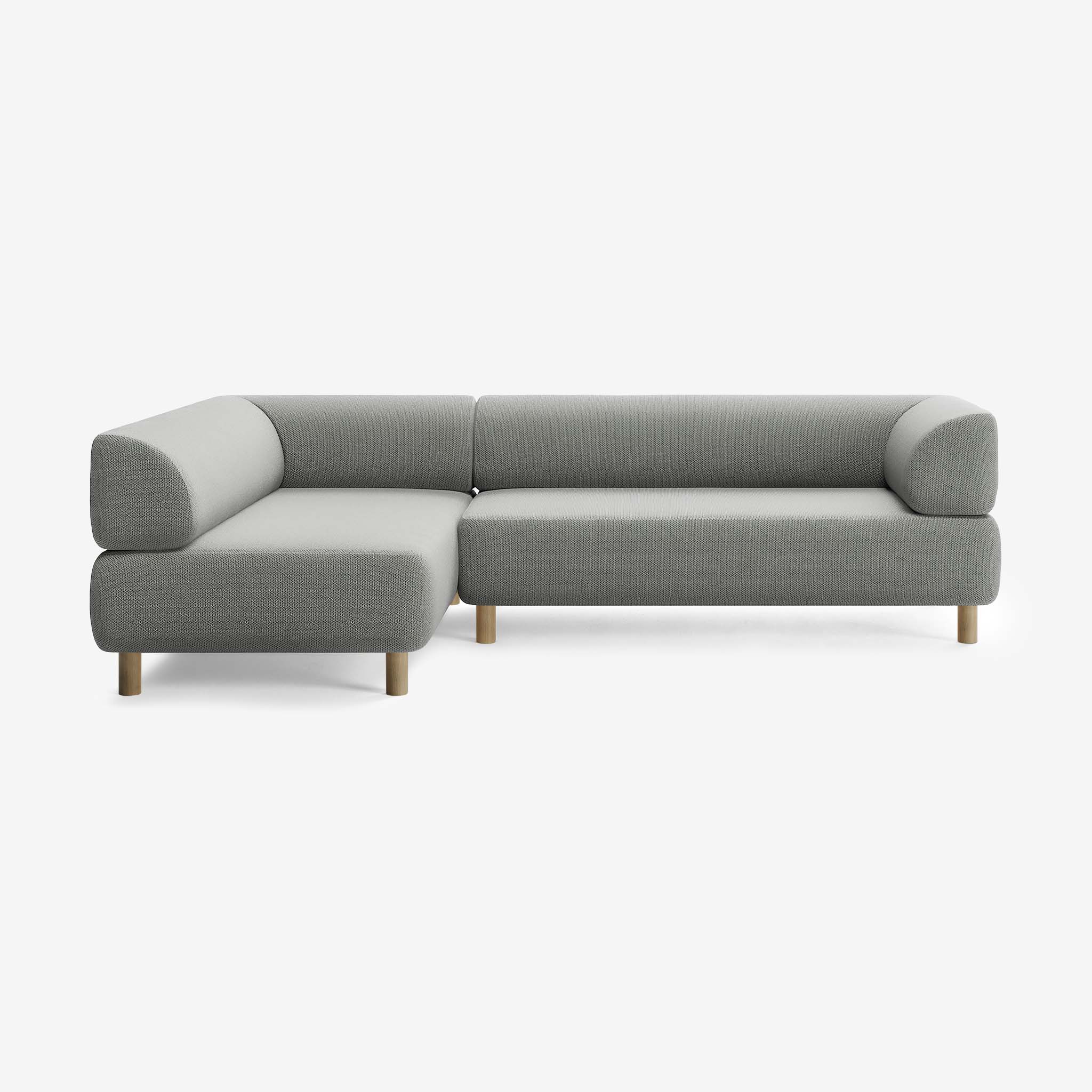 Bolder Sofa 265x170 Rechts Arc Lead Eiche