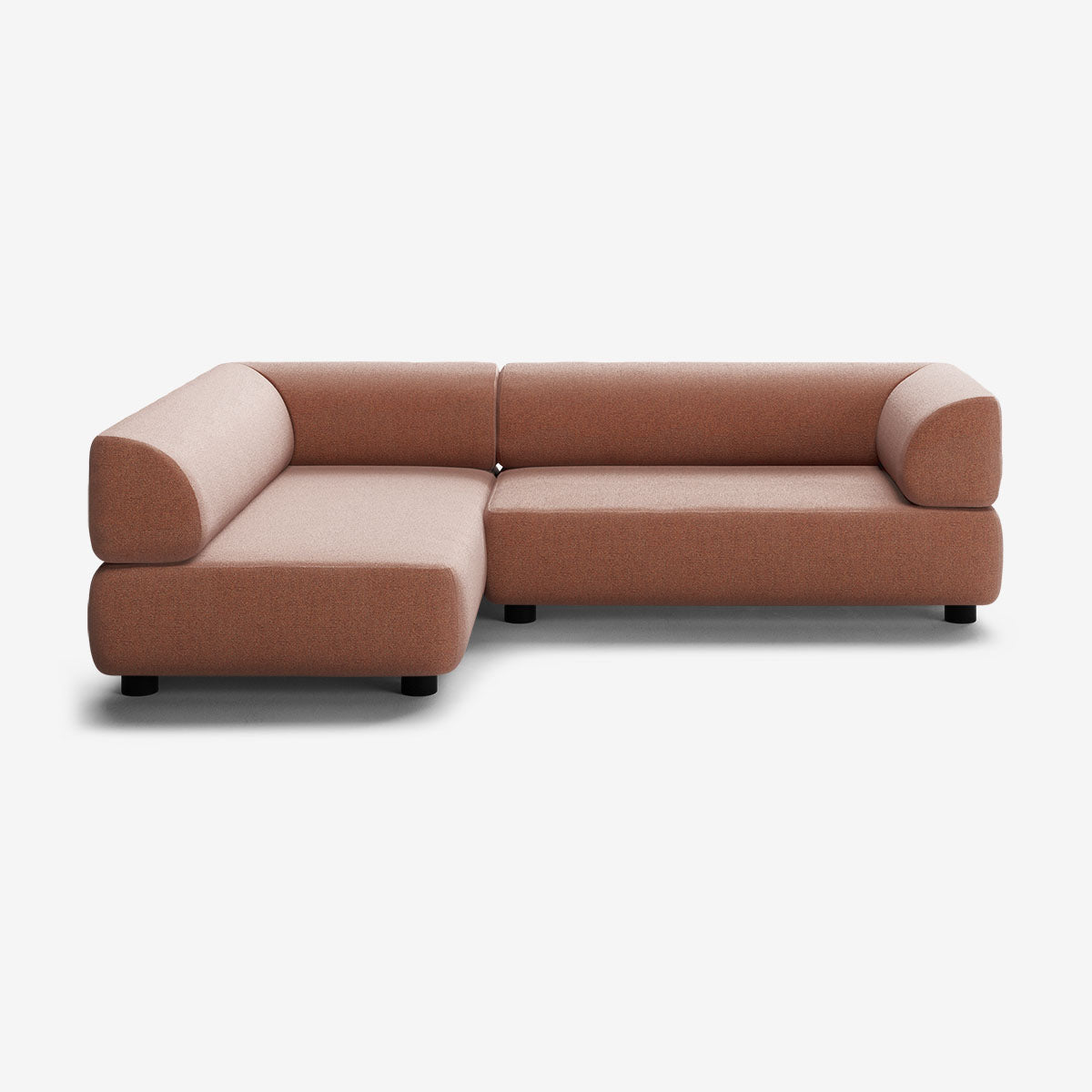 Bolder Sofa_ 265x170 Rechts Heritage Rust Niedrige Beine