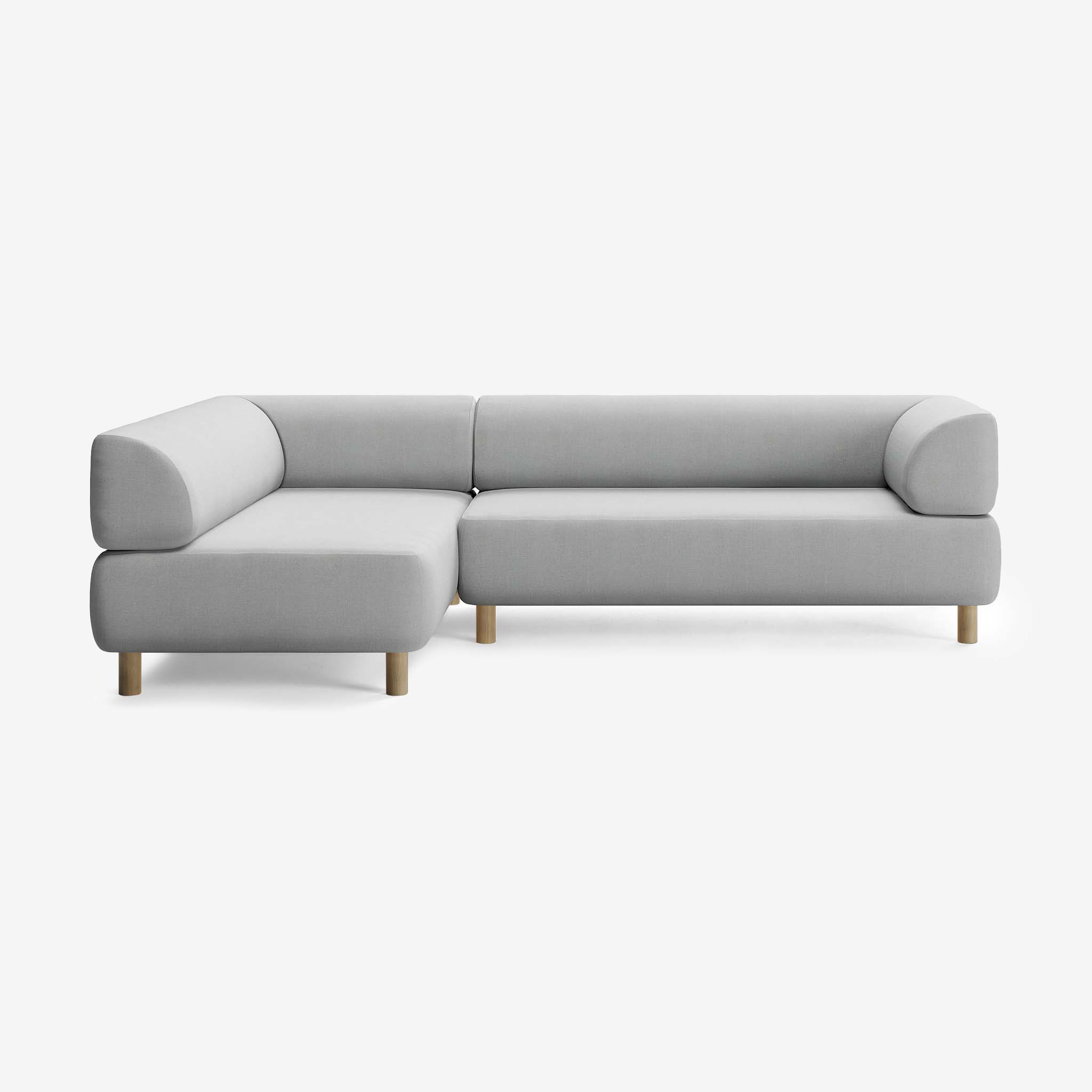 Bolder Sofa 265x170 Rechts Nantes Grey Chine Eiche