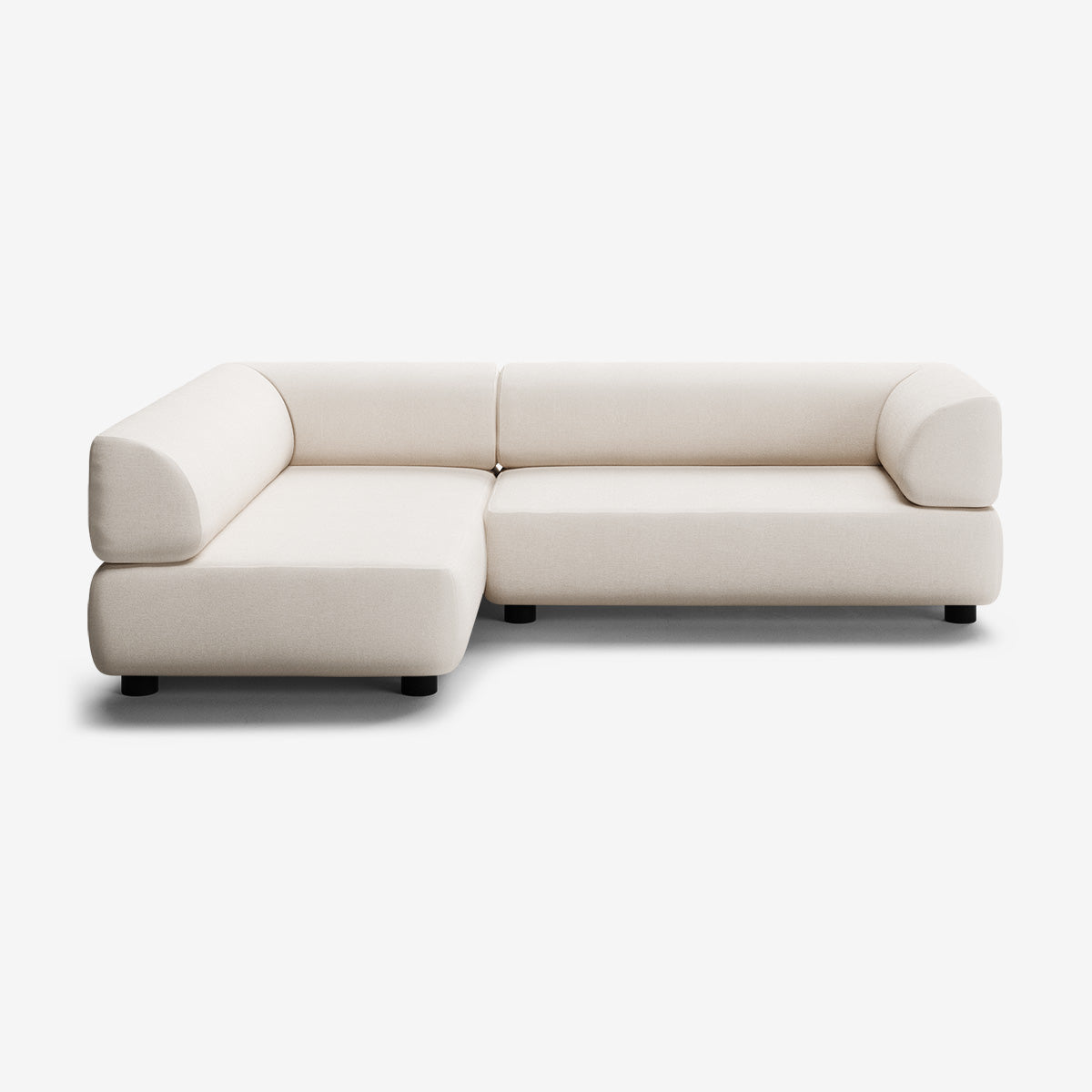 Bolder Sofa 265x170 Rechts Nantes Linen Chalk Niedrige Beine