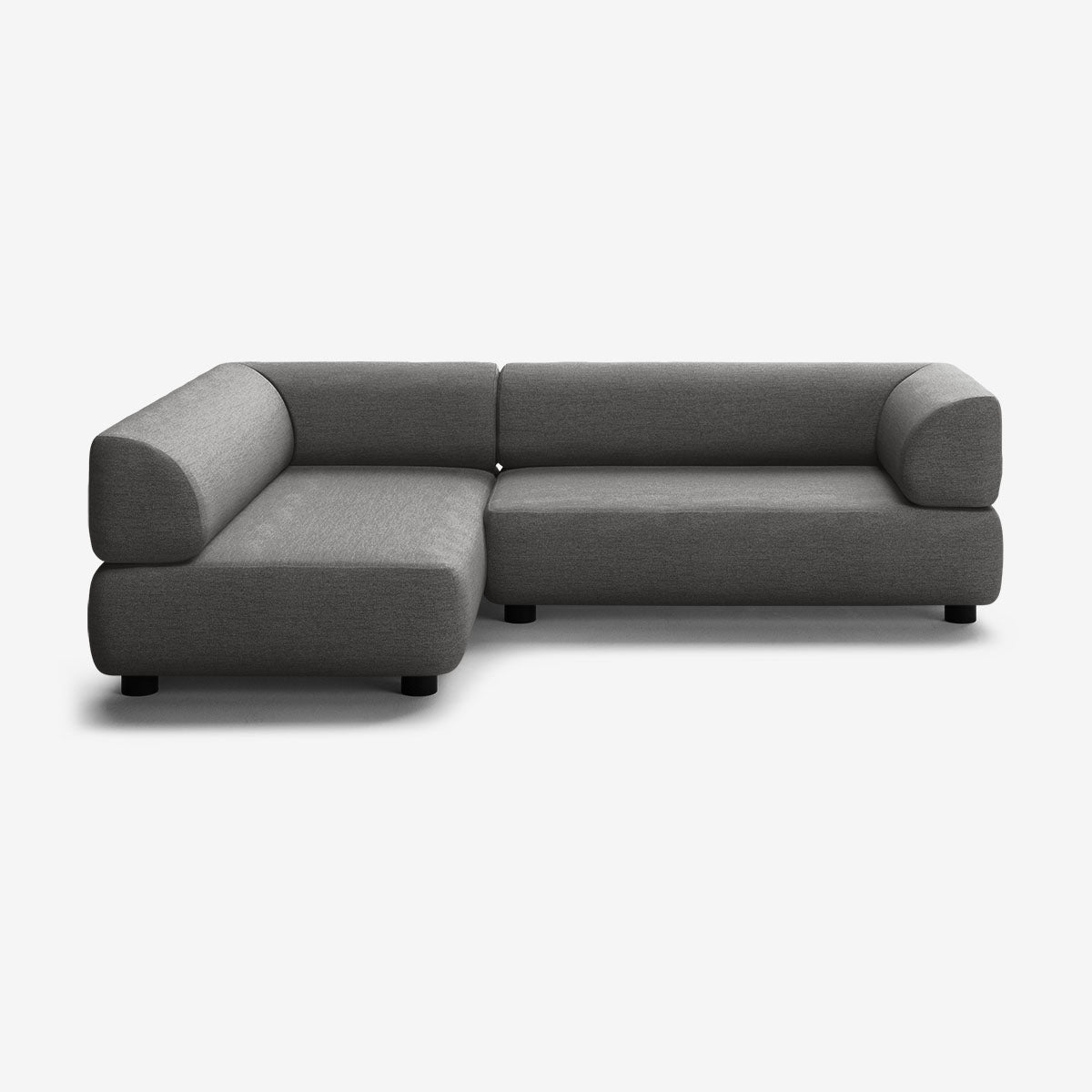 Bolder Sofa 265x170 Rechts Nantes Sooty Niedrige Beine