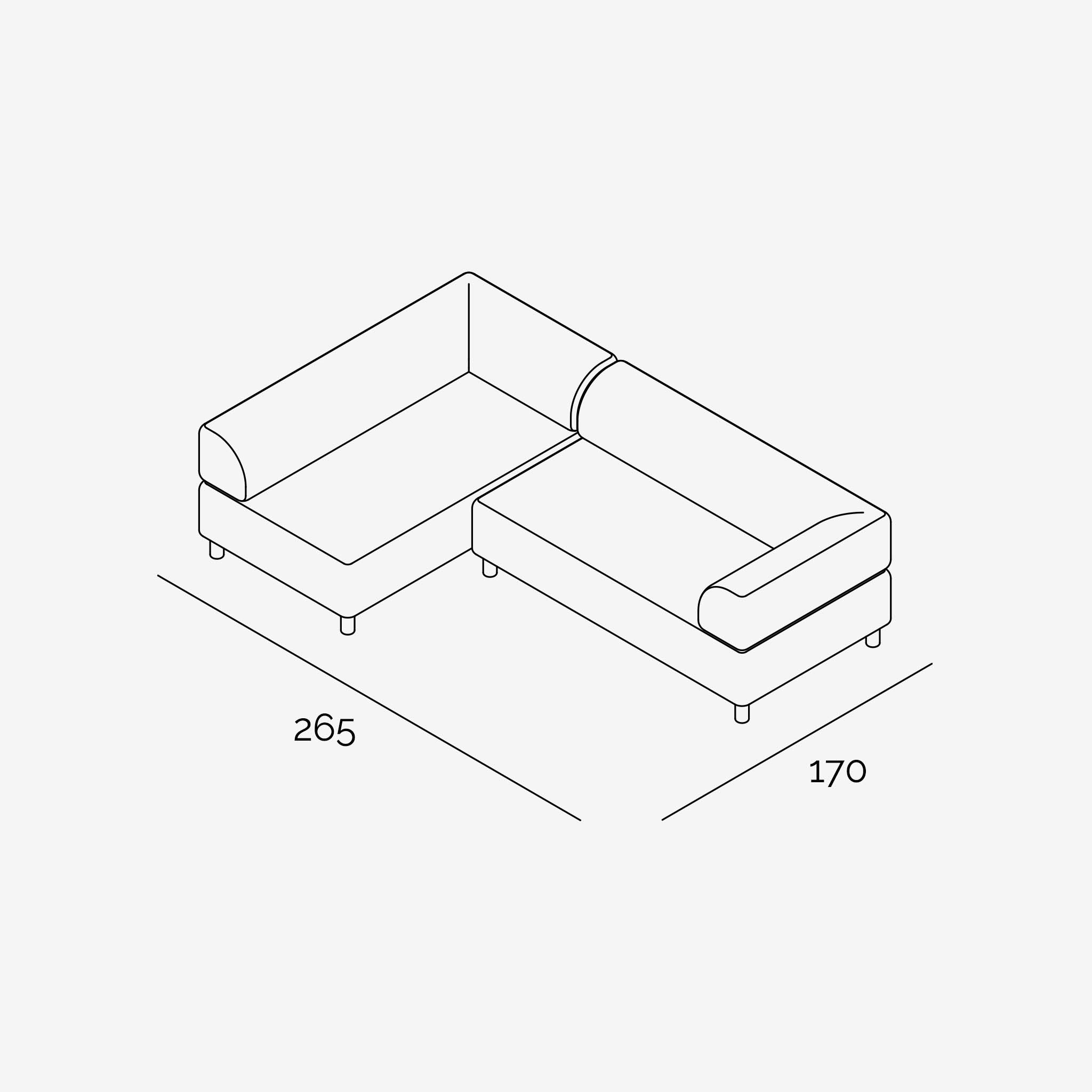 Bolder Sofa 265x170 cm