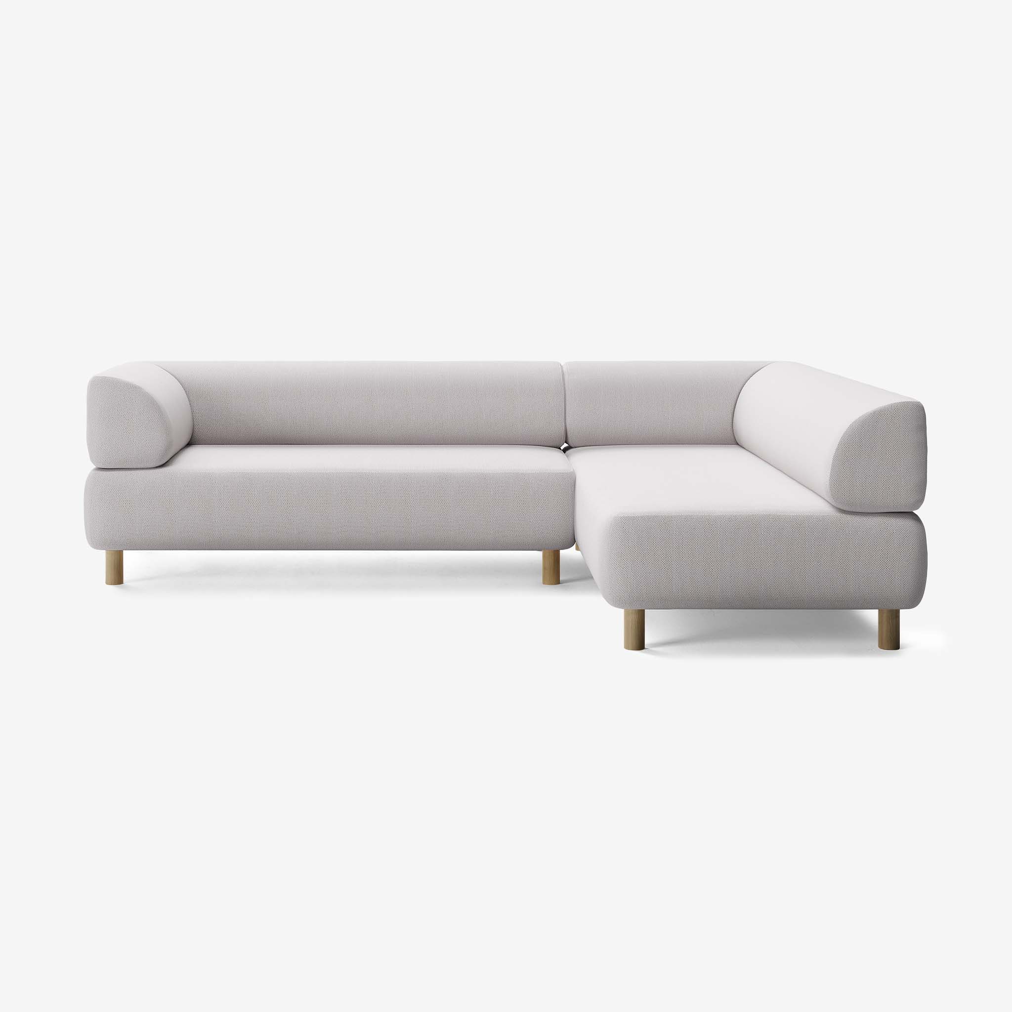 Bolder Sofa 265x200 Links Arc Concrete Eiche